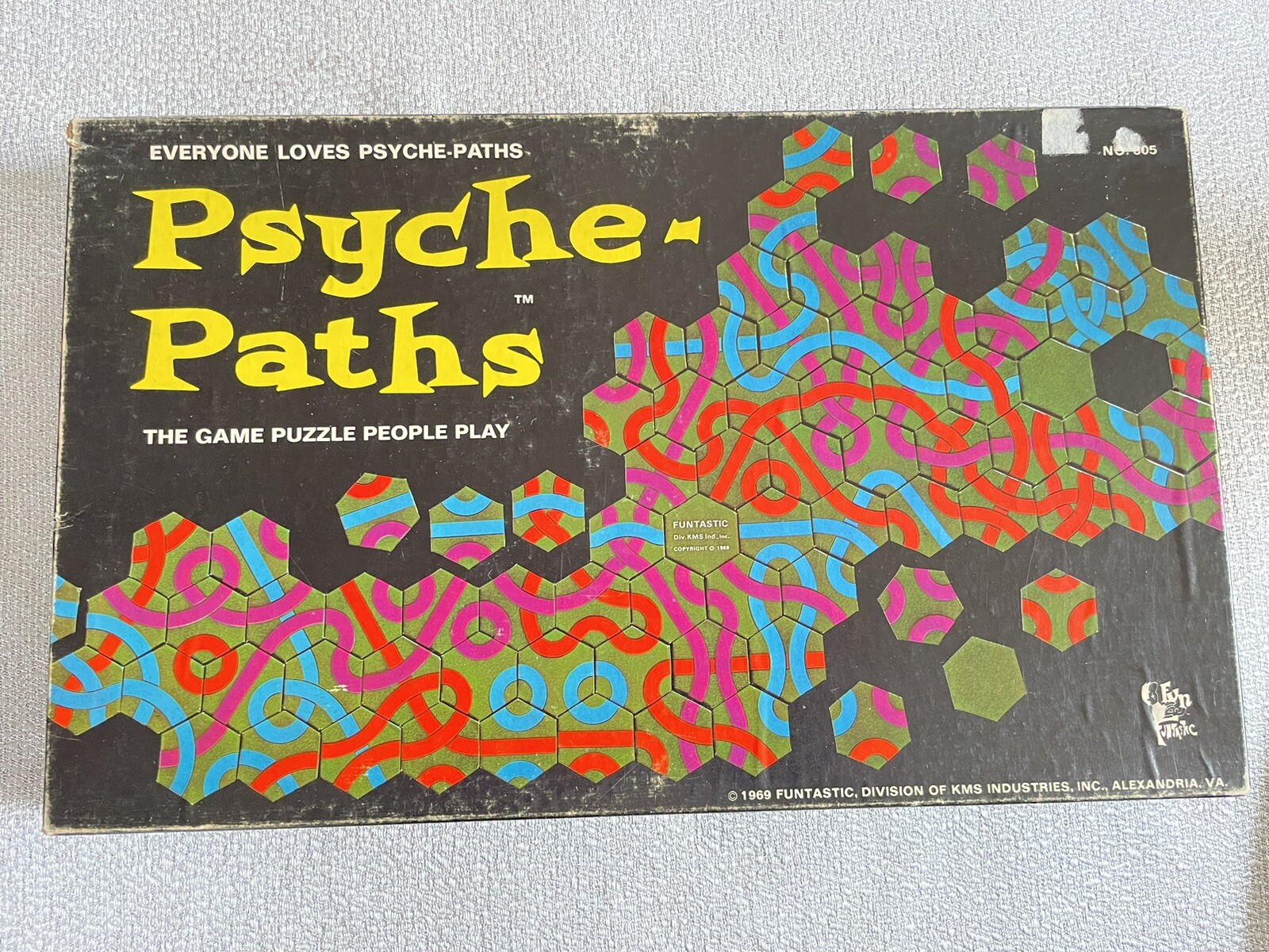 HTF Psyche-Paths Funtastic Puzzle Board Game 1969 Vintage Kitsch 60s 70s Retro