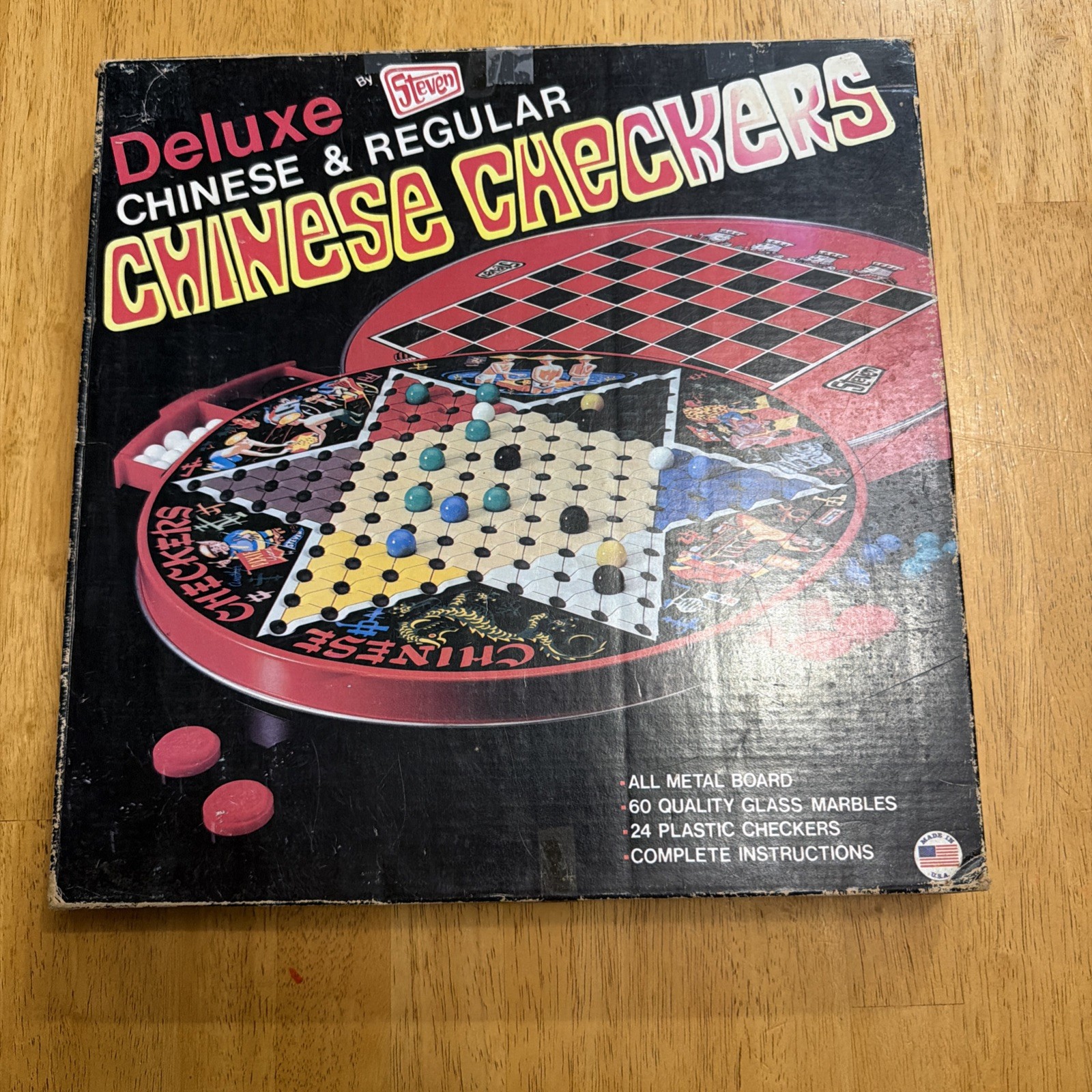 NOS Vintage 1985 Stevens Games CHINESE & Regular CHECKERS Game – Never Played