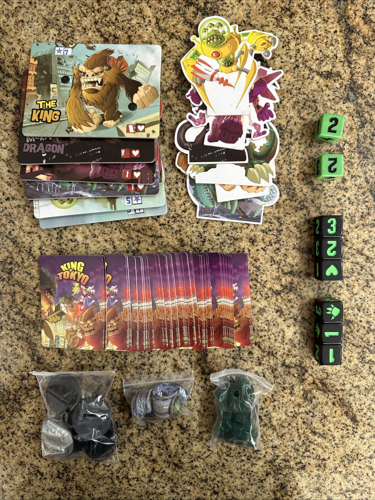 King of Tokyo Board Game COMPLETE Iello 2015 GigaMonster Richard Garfield