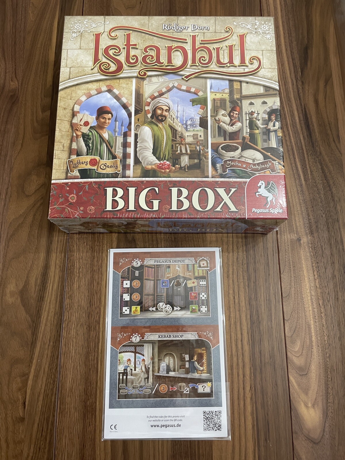 Istanbul Big Box Board Game & Promo Kebab Shop & Pegasus Depot Expansion Tiles