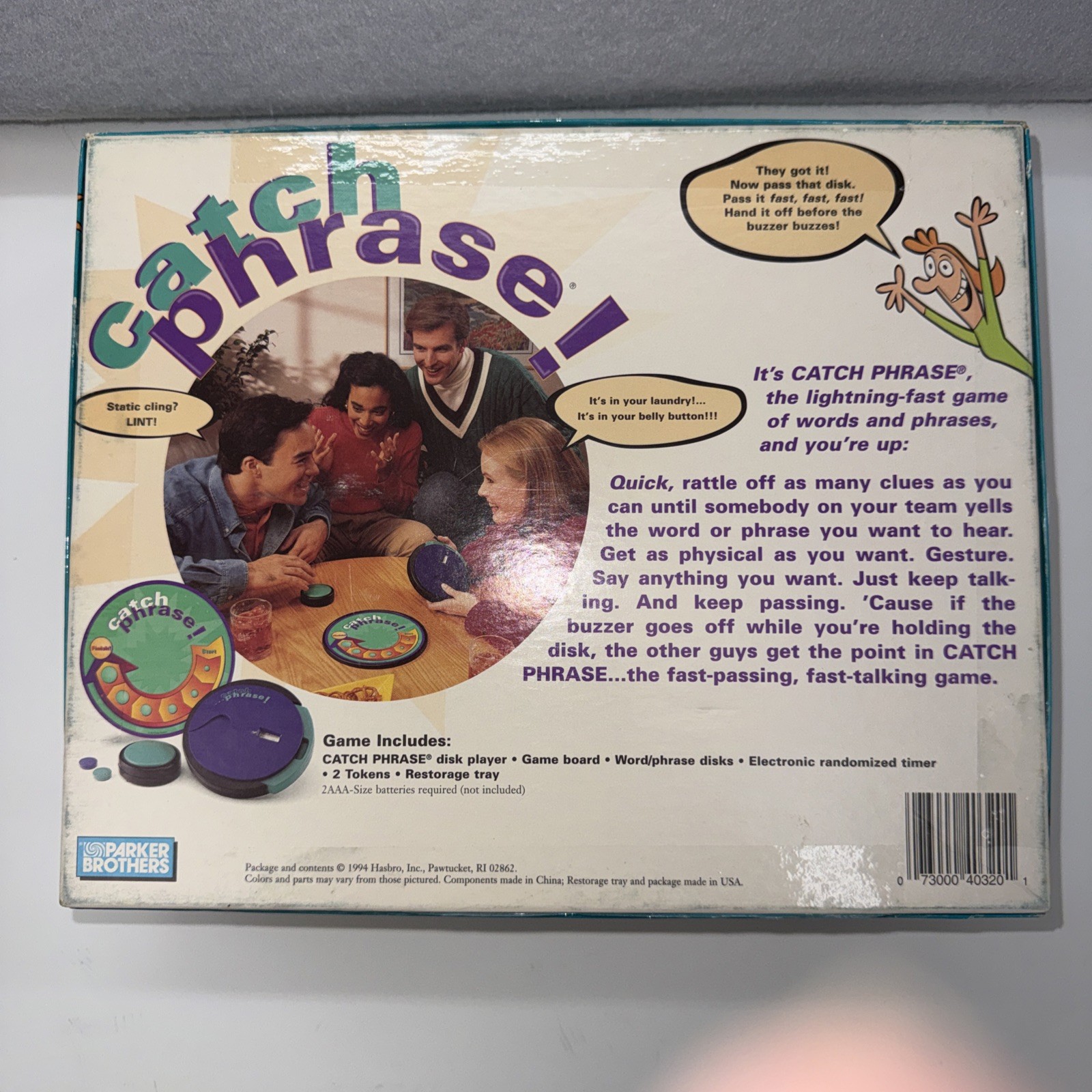 VINTAGE Catch Phrase Game COMPLETE WORKS Parker Brothers 1994 90s Words