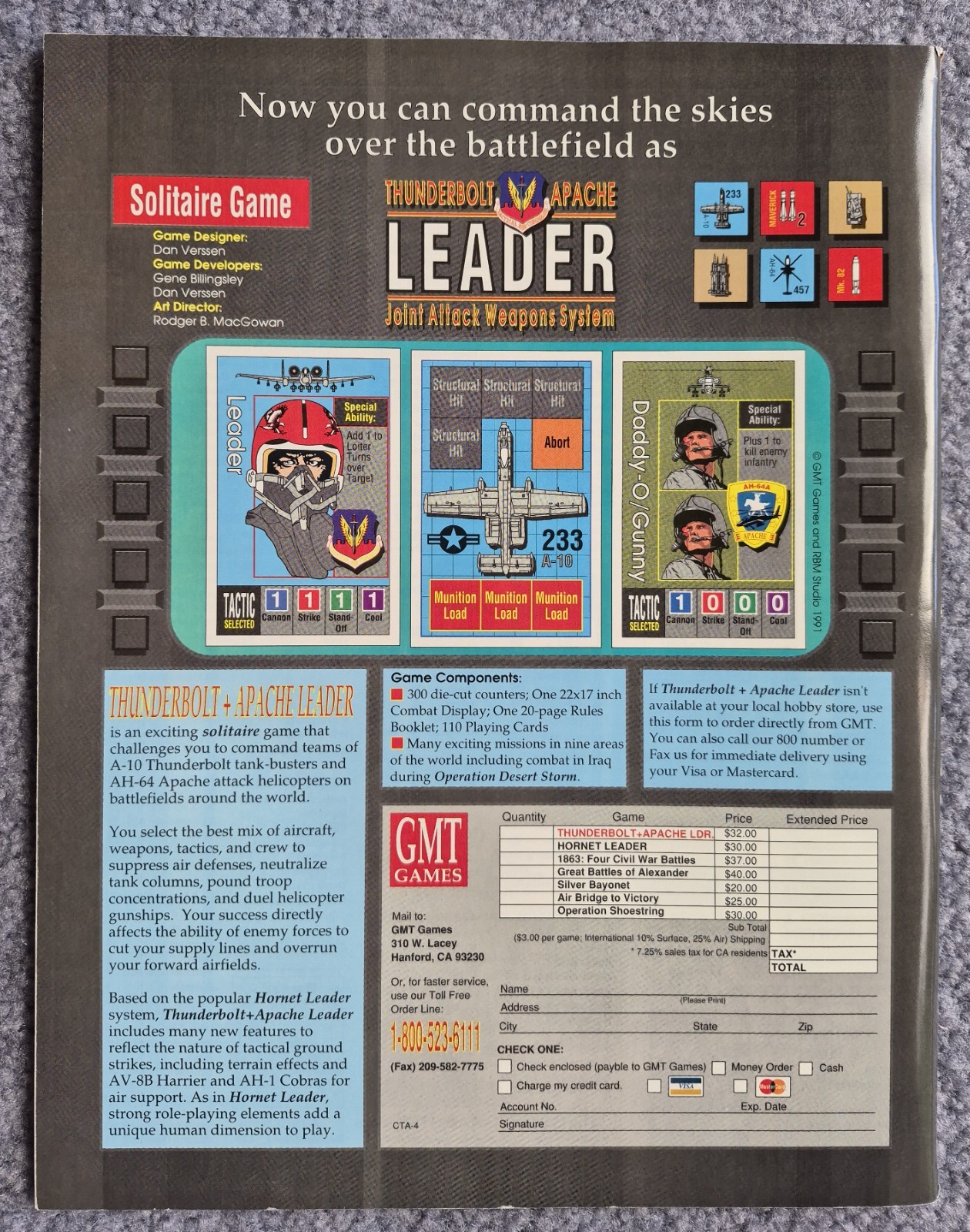 Command Magazine #15 New Mint w/Unpunched game: I am SPARTACUS, by XTR 1992