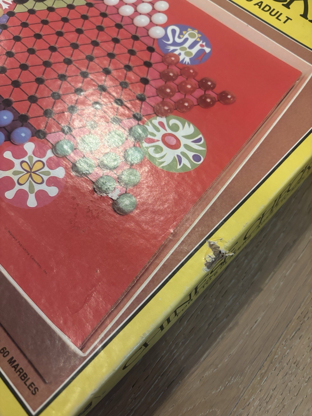 Vintage Chinese Checkers Board Game Western Publishing Co 1989 COMPLETE