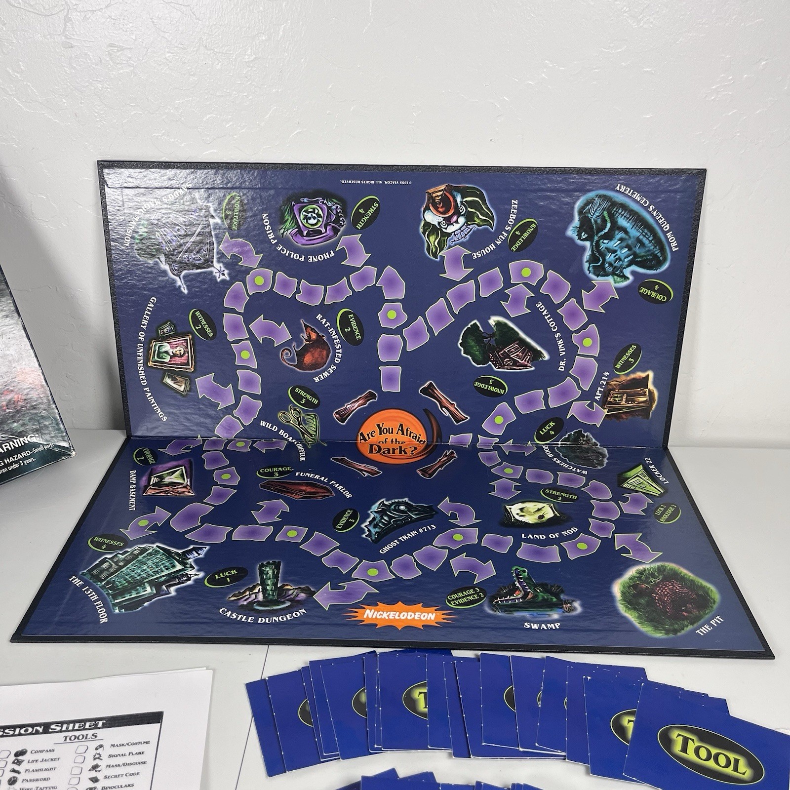 Nickelodeon Are You Afraid of the Dark Board Game Cardinal 1995 *COMPLETE*
