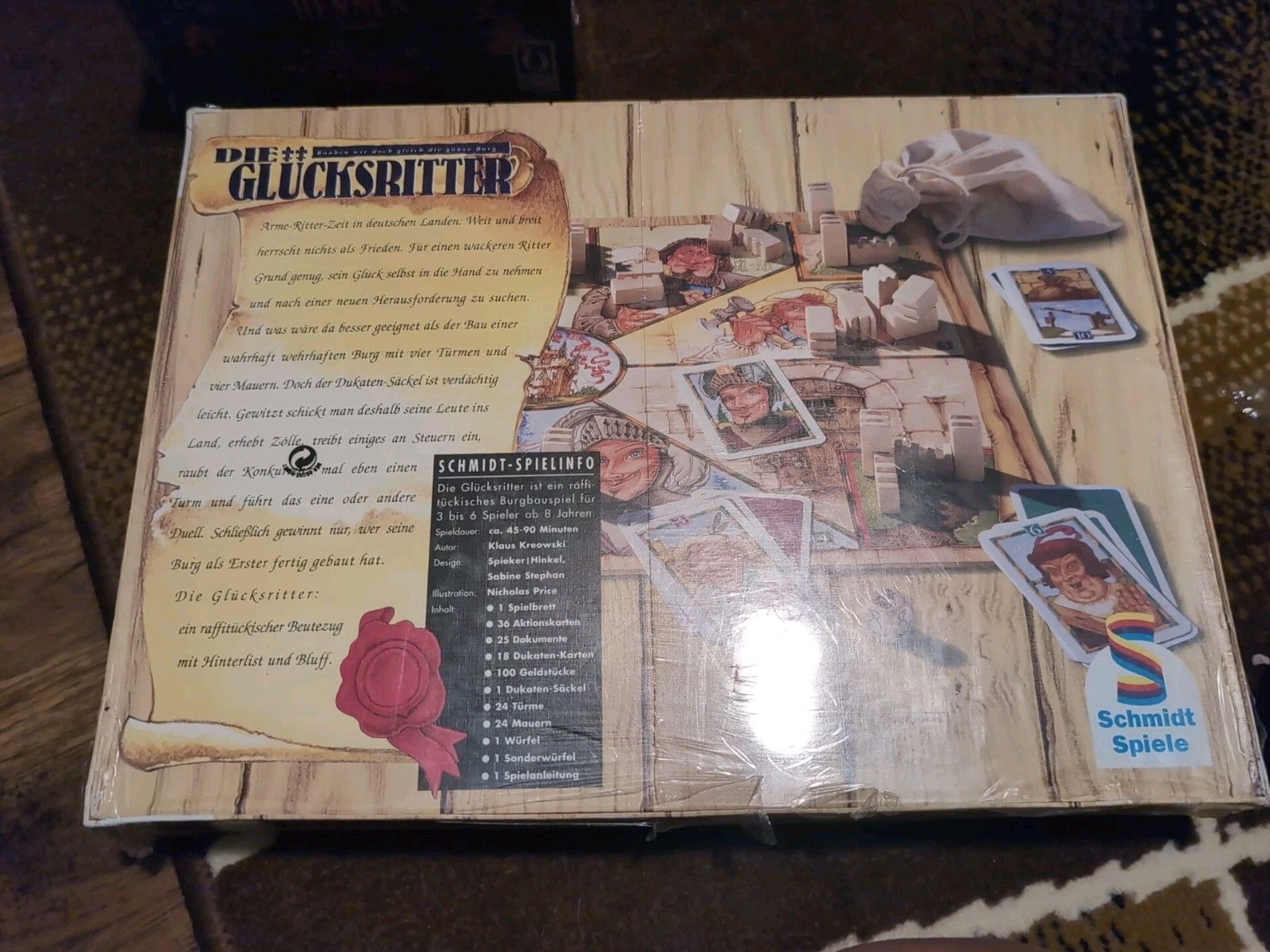 Schmidt Spiele – Die Glucksritter German Board Game NEW 1998, Klaus Kreowski