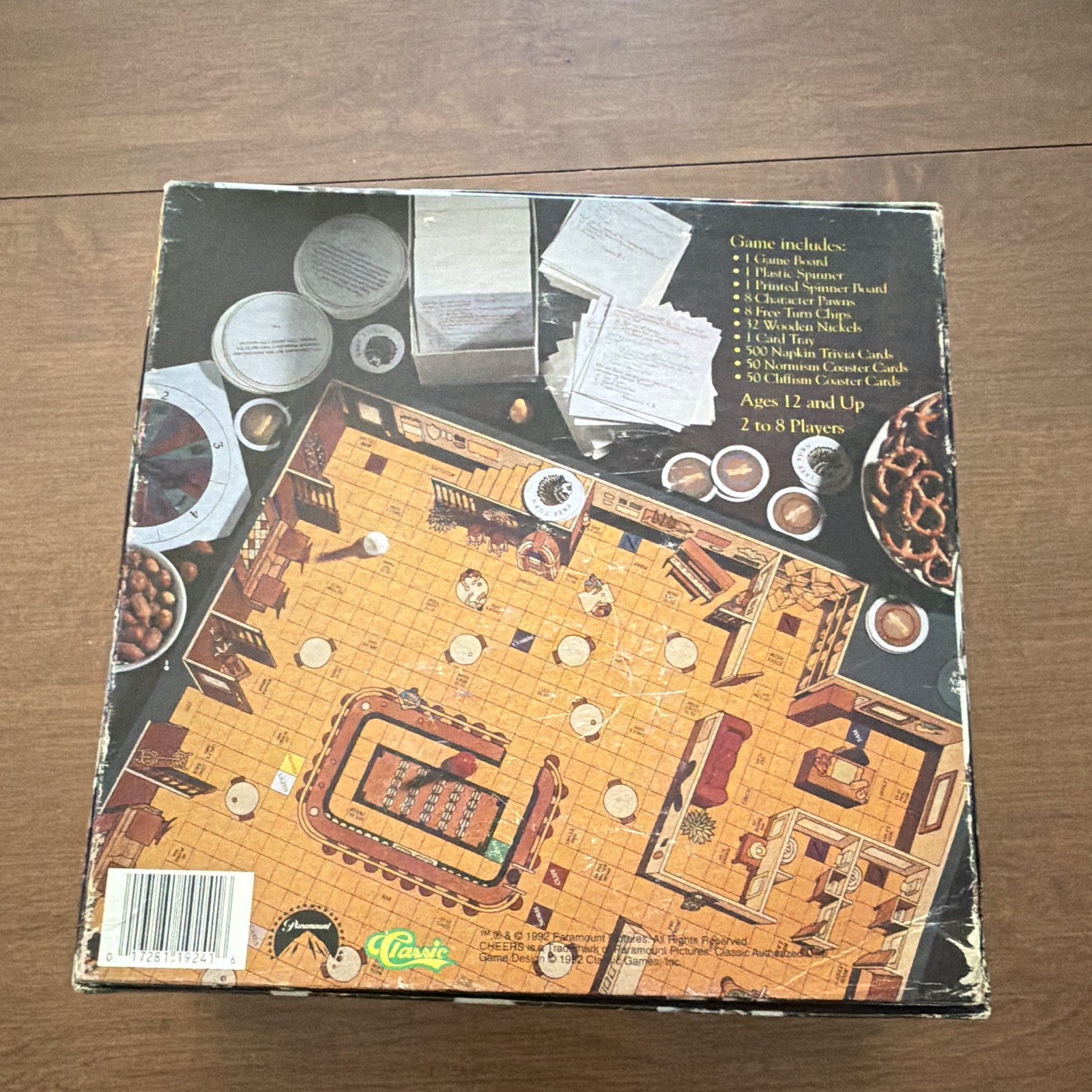 Classic Cheers Trivia Board Game TV Show Theme Spinner Complete 2+ Players 12+