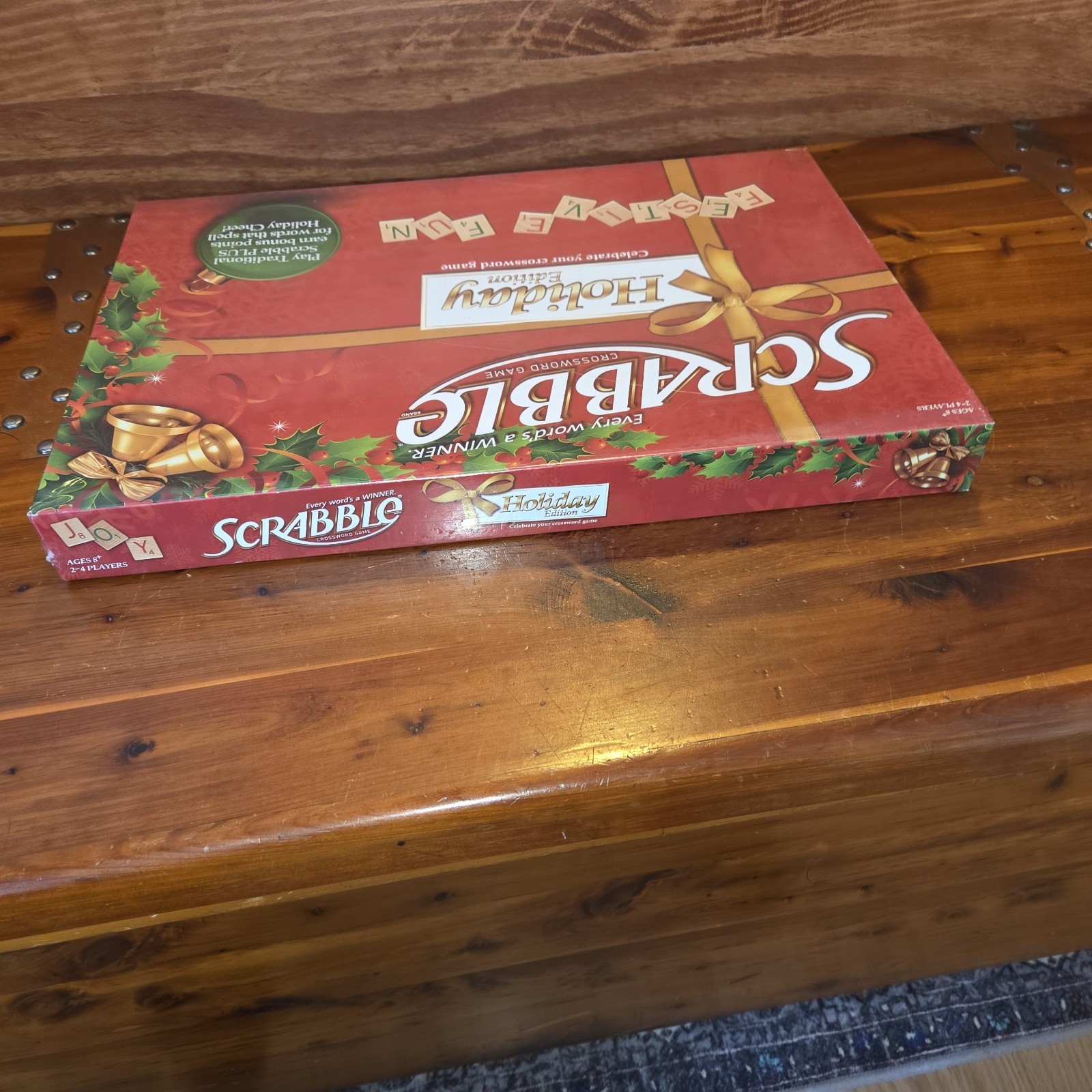 2011 Scrabble Holiday Edition Crossword Game Hasbro – New Sealed