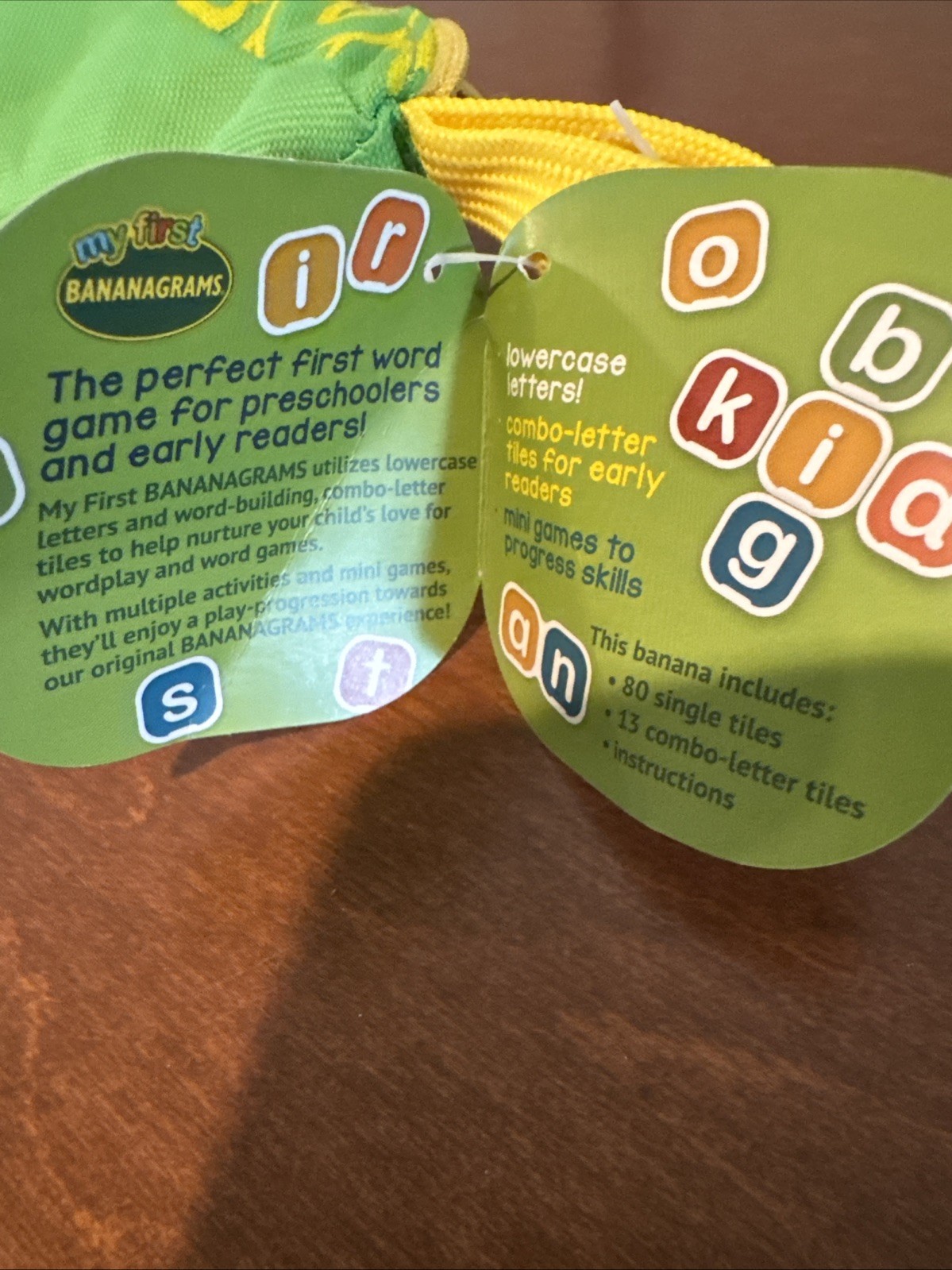 My First BANANAGRAMS English Game Genuine