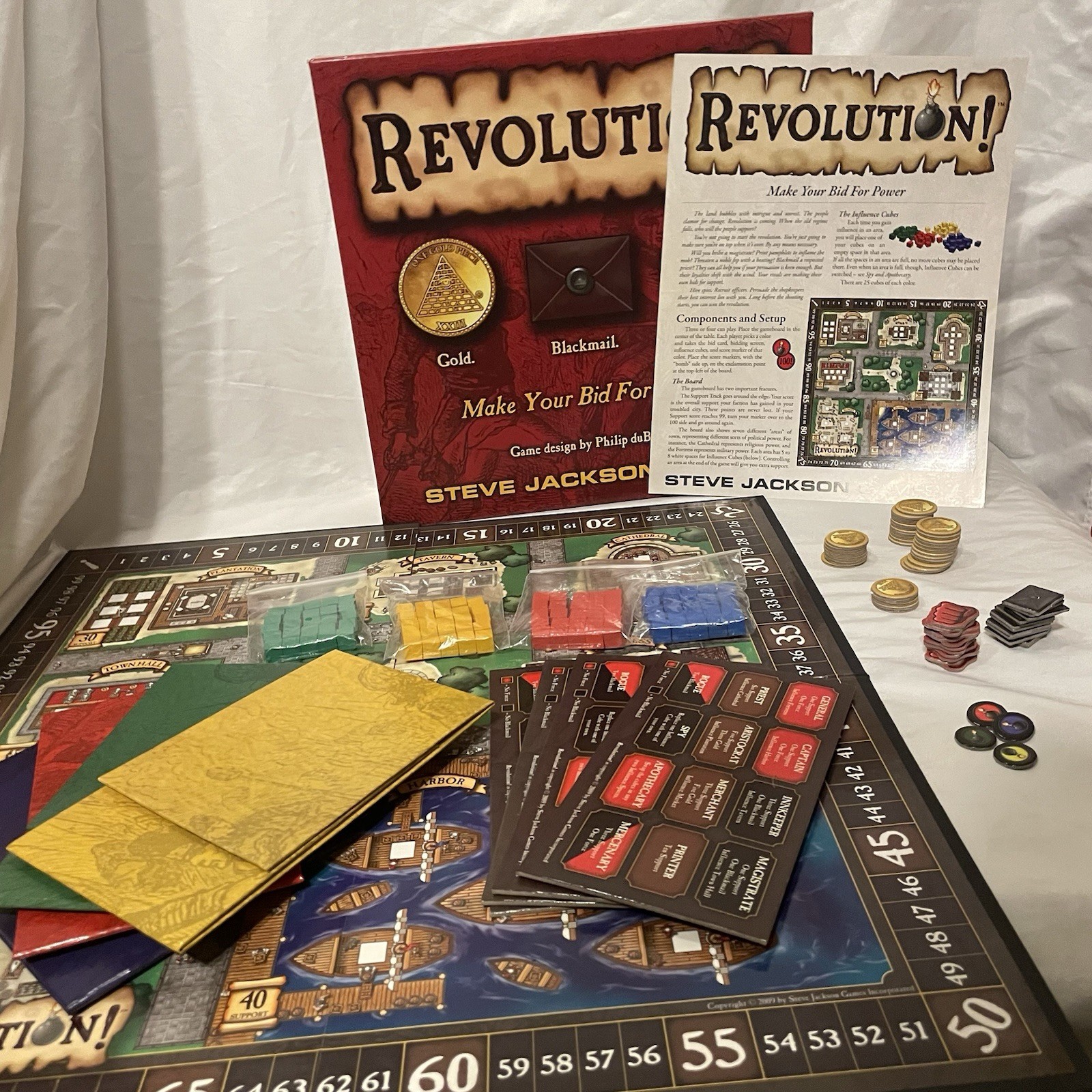 Revolution! Board Game Steve – Jackson Games First Edition, 100% complete – Used