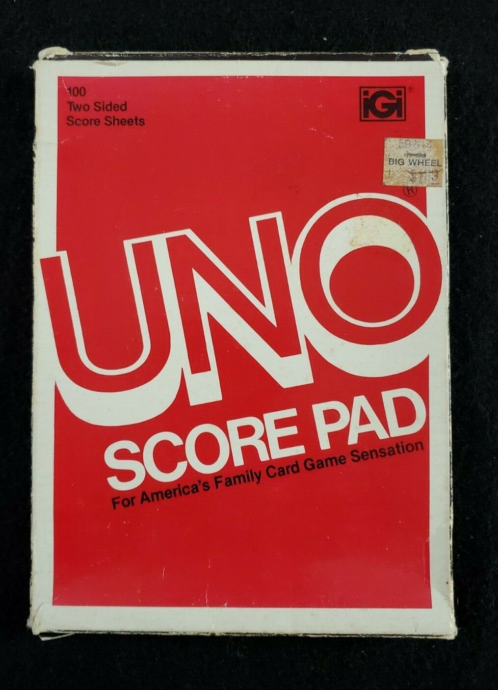 VINTAGE UNO SCORE PAD Replacement Part #4001 1978-1981 International Games