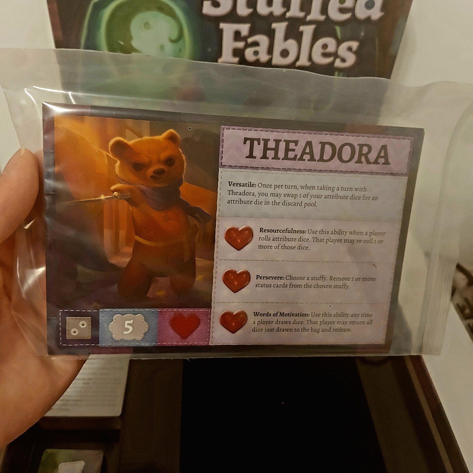 Stuffed Fables Adventure Book Game Complete W/Dice/Figures/4 Sealed Decks Z-Man