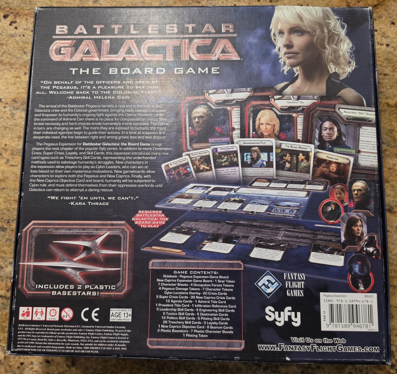 Battlestar Galactica: The Board Game Partial Pegasus Expansion Pack & Some Base