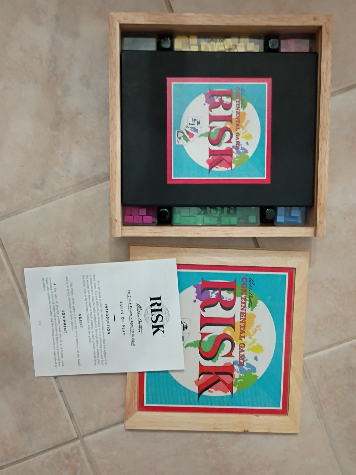 Risk Continental Nostalgia Game Series 2003 Parker Brothers Wooden Box Complete