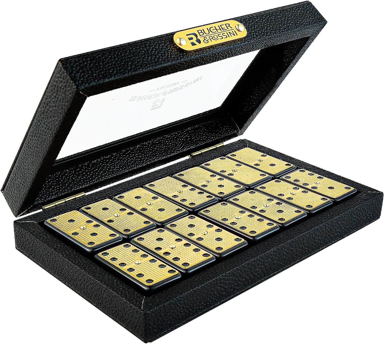 Metal Surface Dominoes Set Double 6 for Adults and Kids – Classic 28Pieces Go…