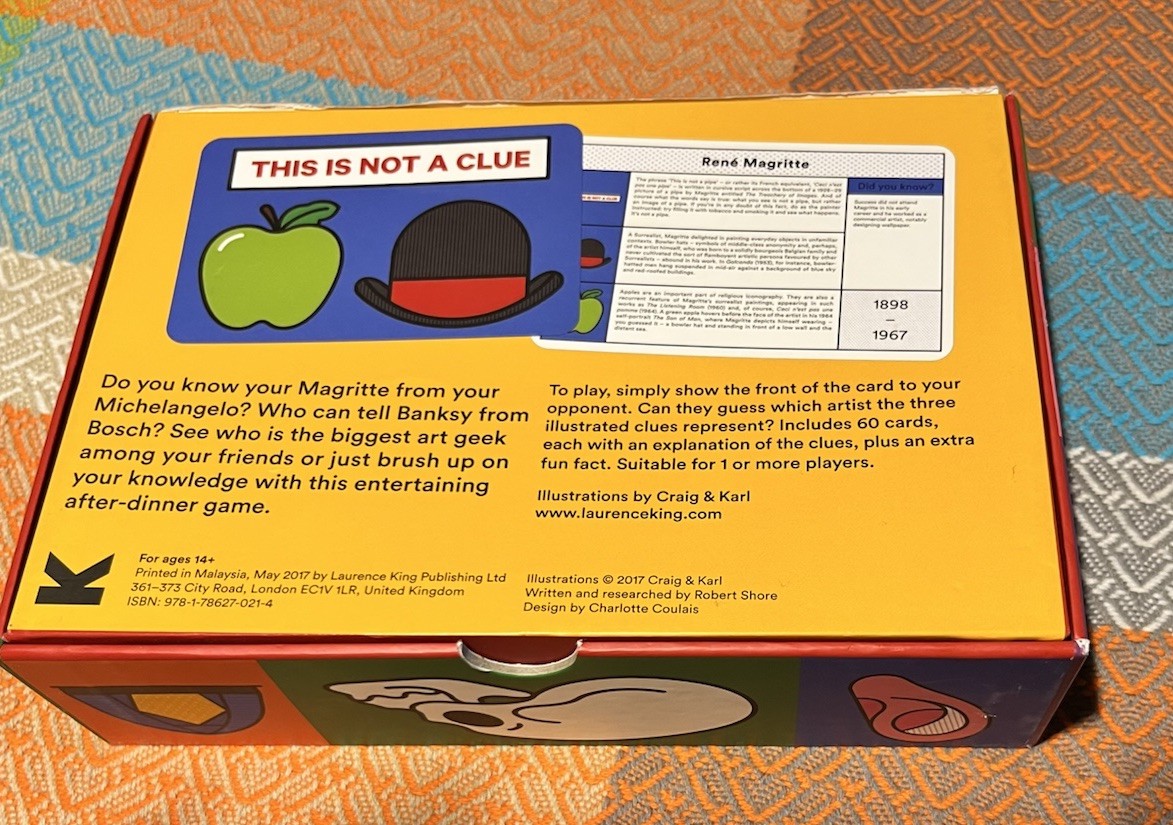 GUESS THE ARTIST, Robert Shore, Trivia Game, 2017, 1 or more players