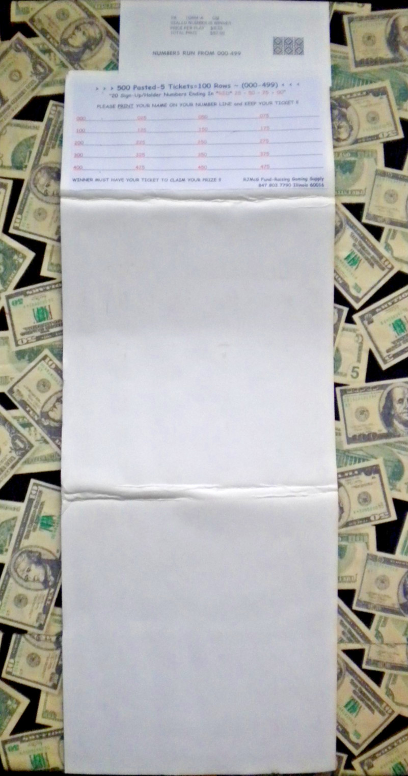 ( 1 ) 500-P5 REGULAR TIP “NOT Sure”(000-499) NumberEnding In 25-50-75-00 PullTab
