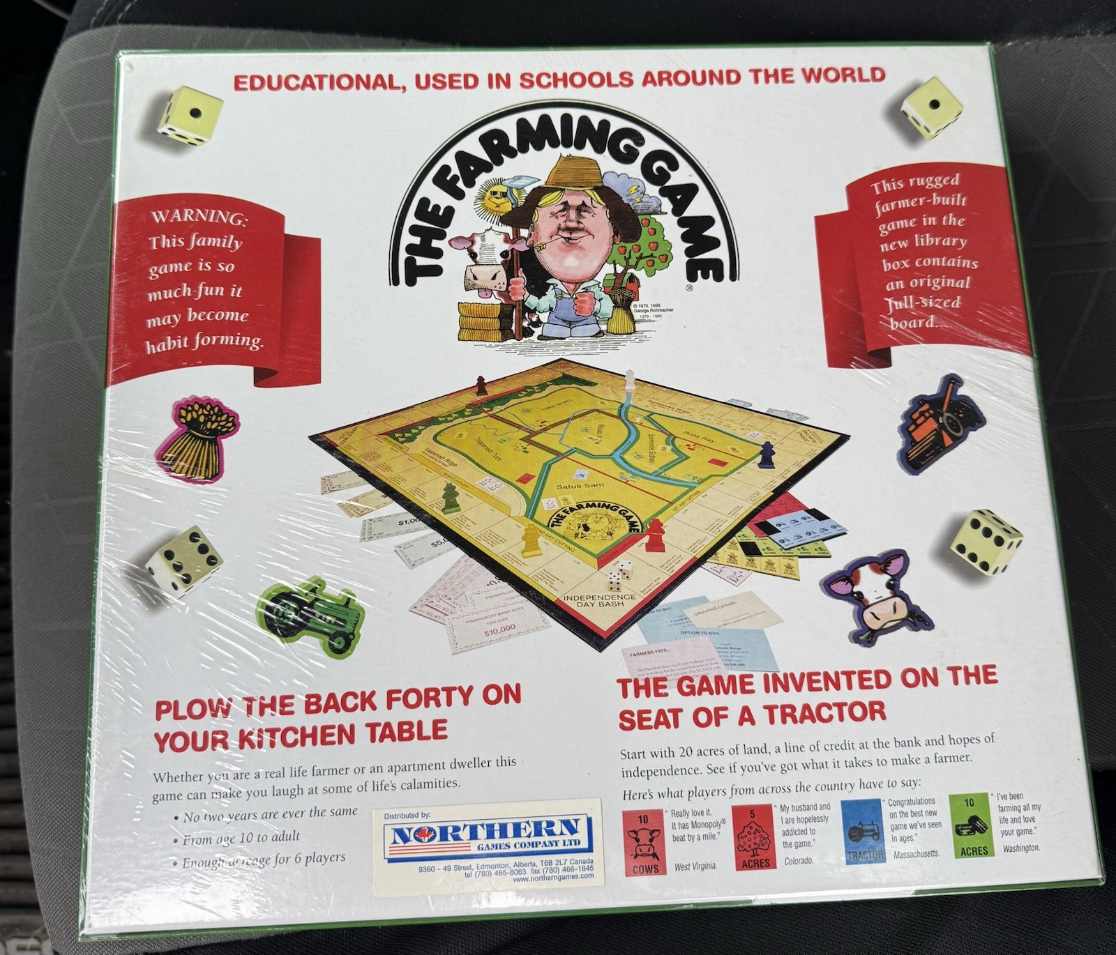 The Farming Game Harvest the Fun Board Game New Sealed 1996