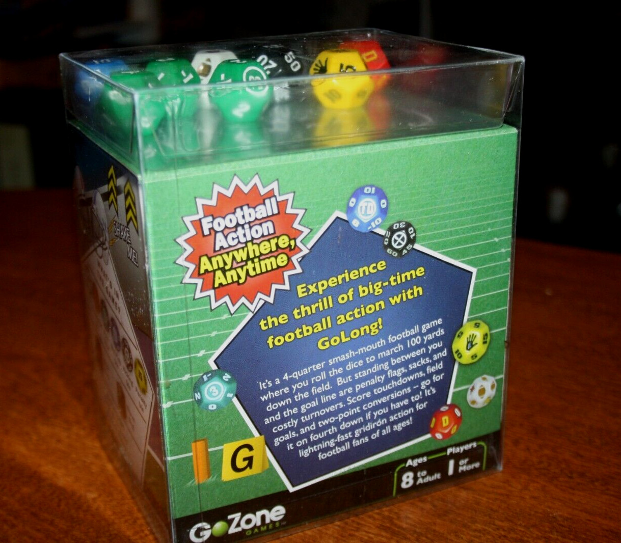 GoLong! Football Dice Game Travel Edition with Travel Bag – GoZone Games 2008