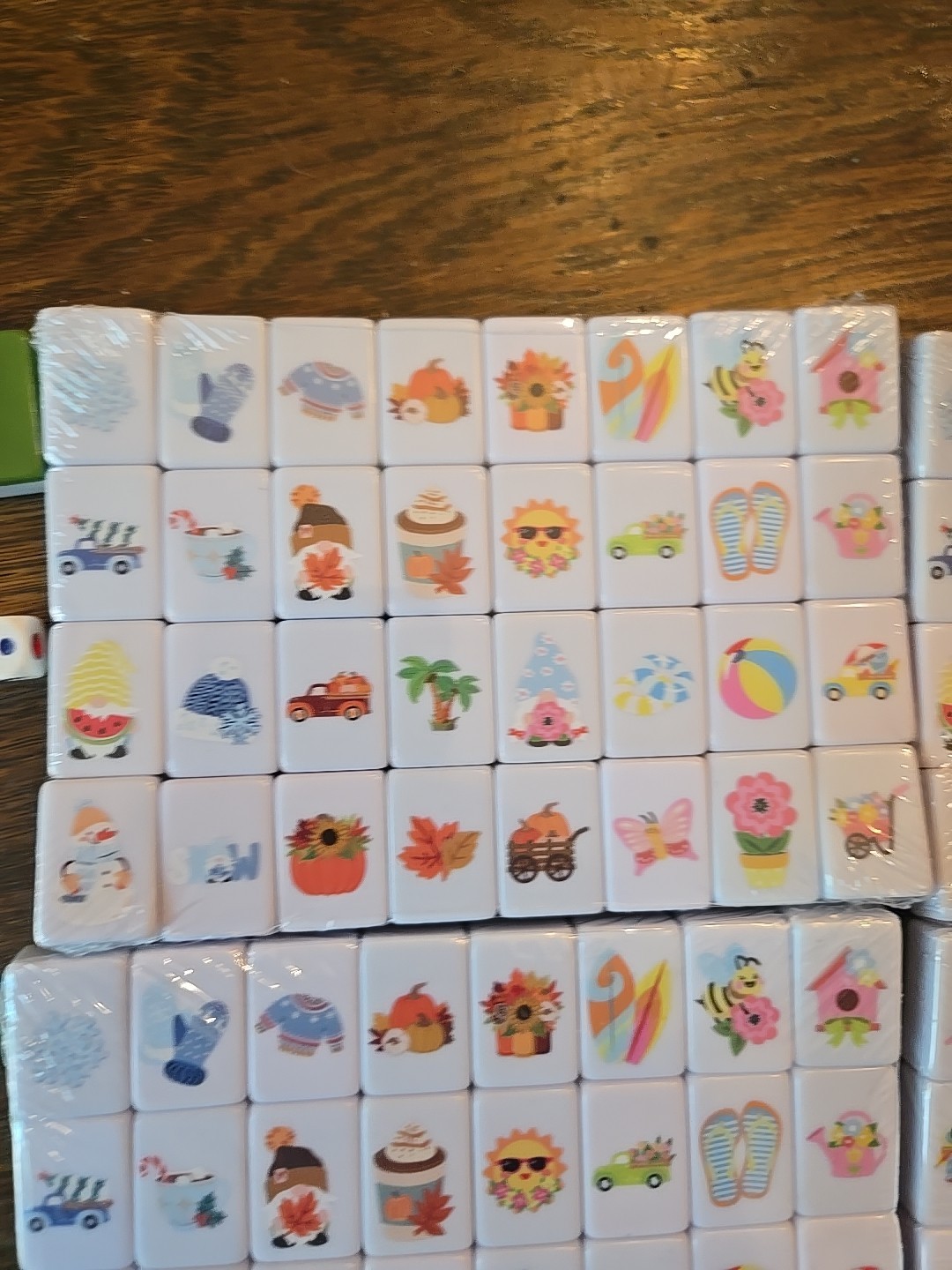 All the different holidays Game Blocks, Mahjong Tile Set with 130 Tiles 4 player