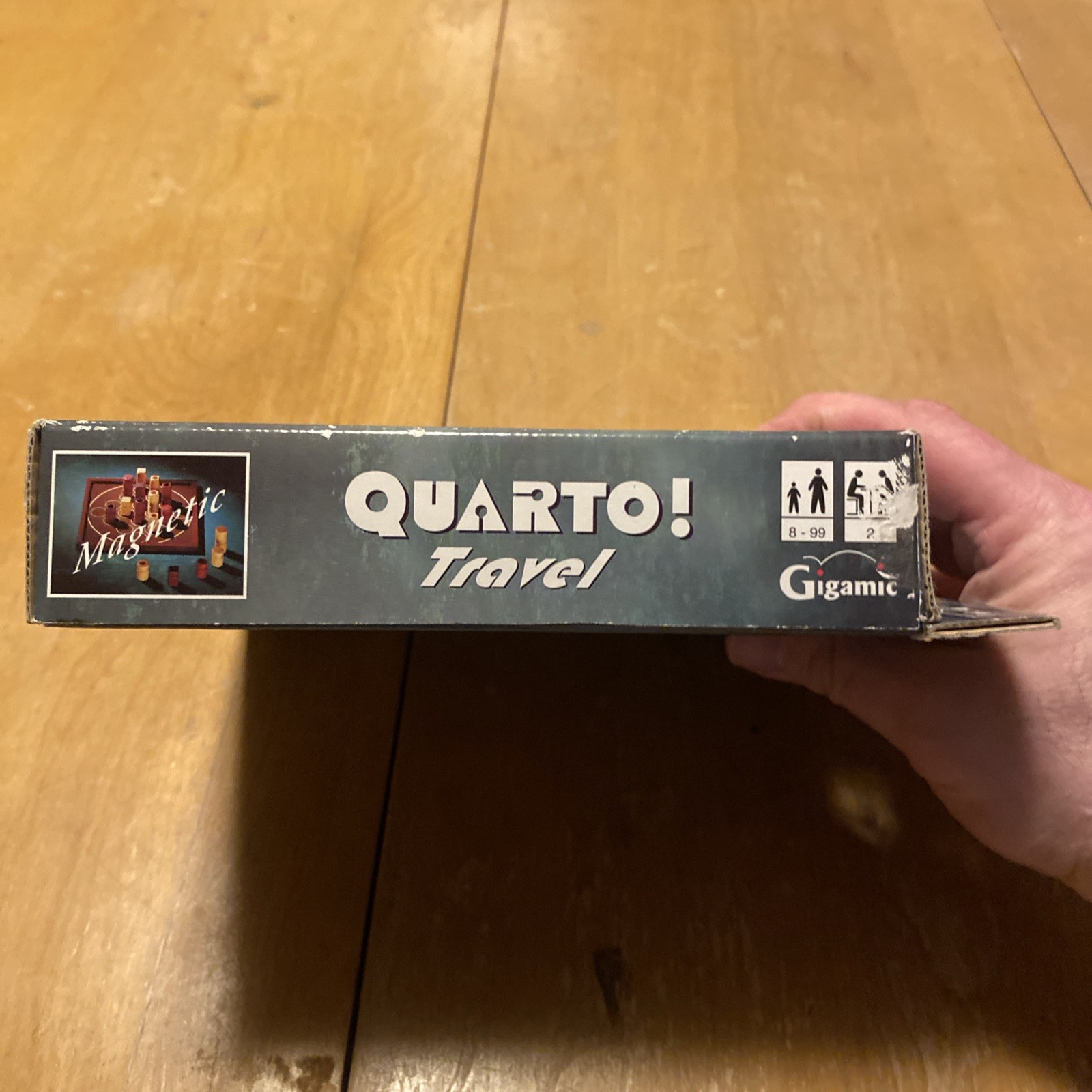 VINTAGE Travel Quarto Magnetic Wooden Board Game COMPLETE Gigamic 1991 Strategy