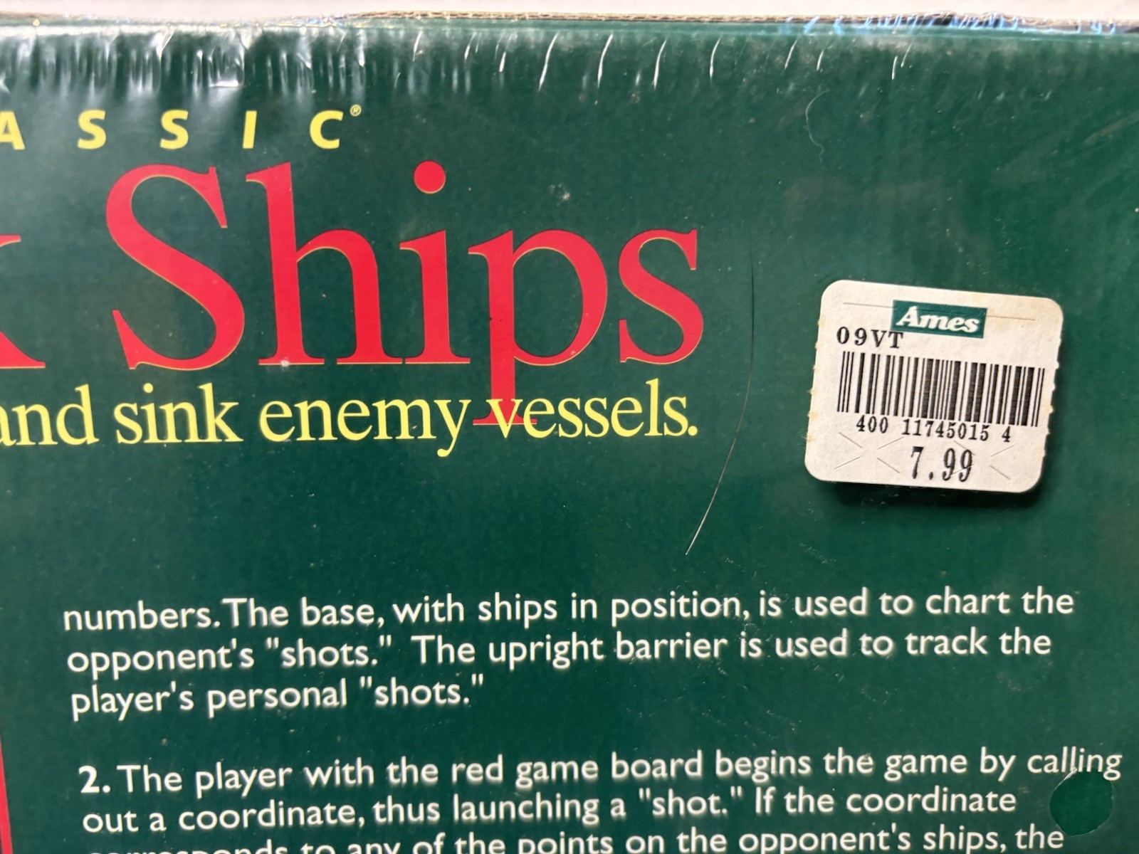 Vintage To Sink Ships Board Game Premiere Classic Factory Sealed Made in Spain
