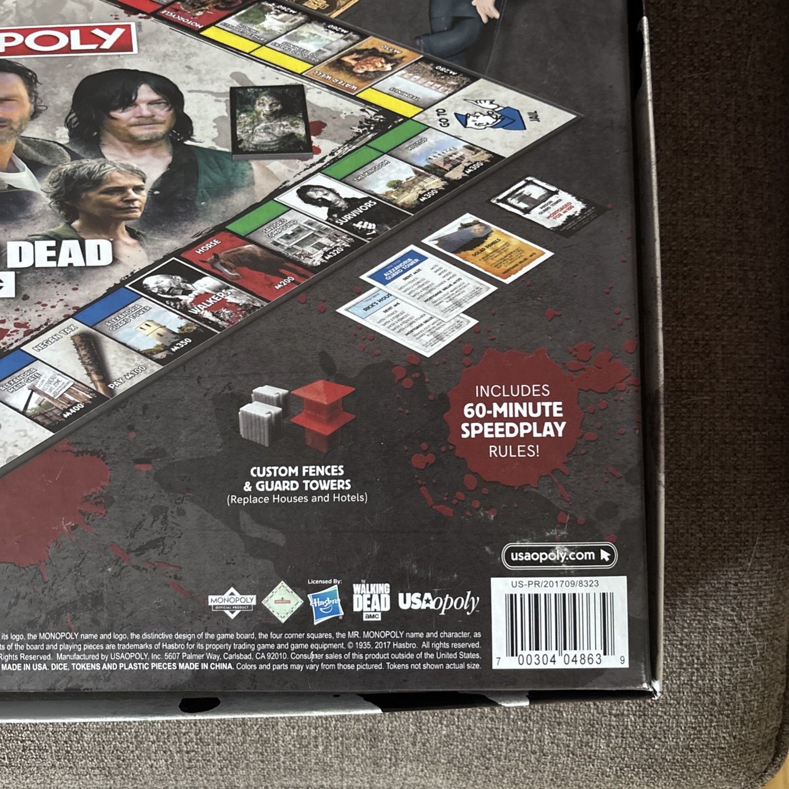 AMC The Walking Dead Monopoly Board 100% Complete game USAopoly Darryl Negan