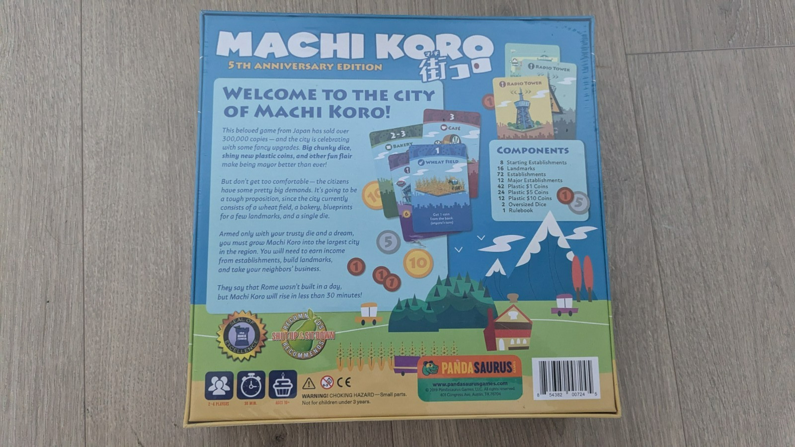 Machi Koro 5th Anniversary Edition Board Game Sealed Pandasaurus Games