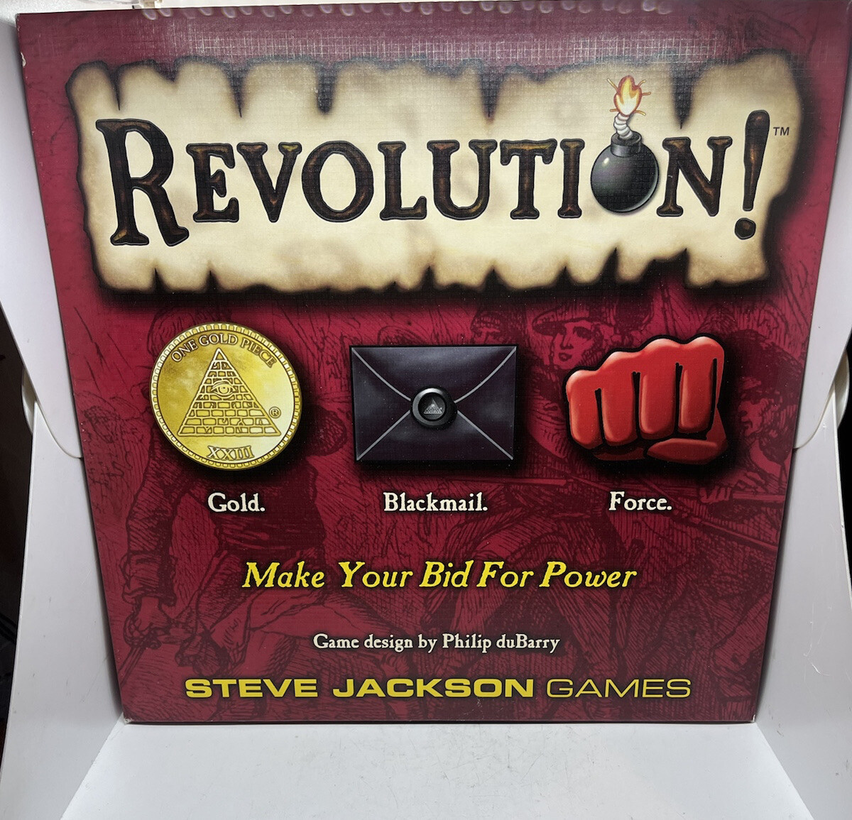 Revolution Board Game Steve Jackson 1st Edition 2nd Printing 100% Complete EUC