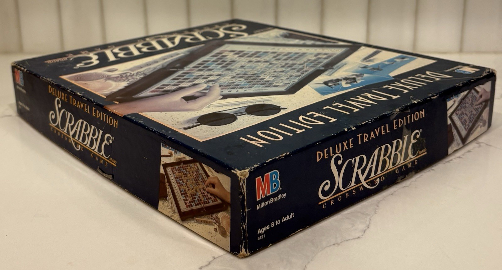 Scrabble Deluxe Travel Edition by Milton Bradley with 96 Tiles & Pouch