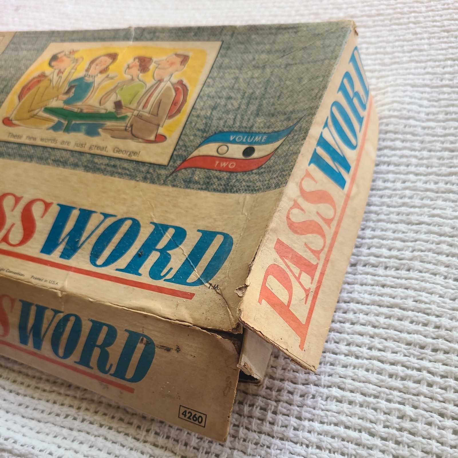 Vintage 1962 Milton Bradley 10-Adult Classic Password Board Game Parts Only
