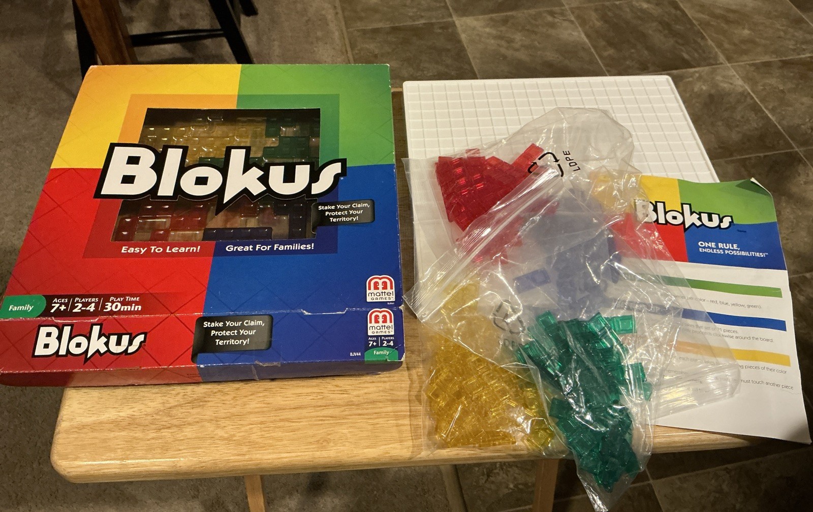 2013 Mattel Blokus Educational Strategy Board Game Open Unplayed?