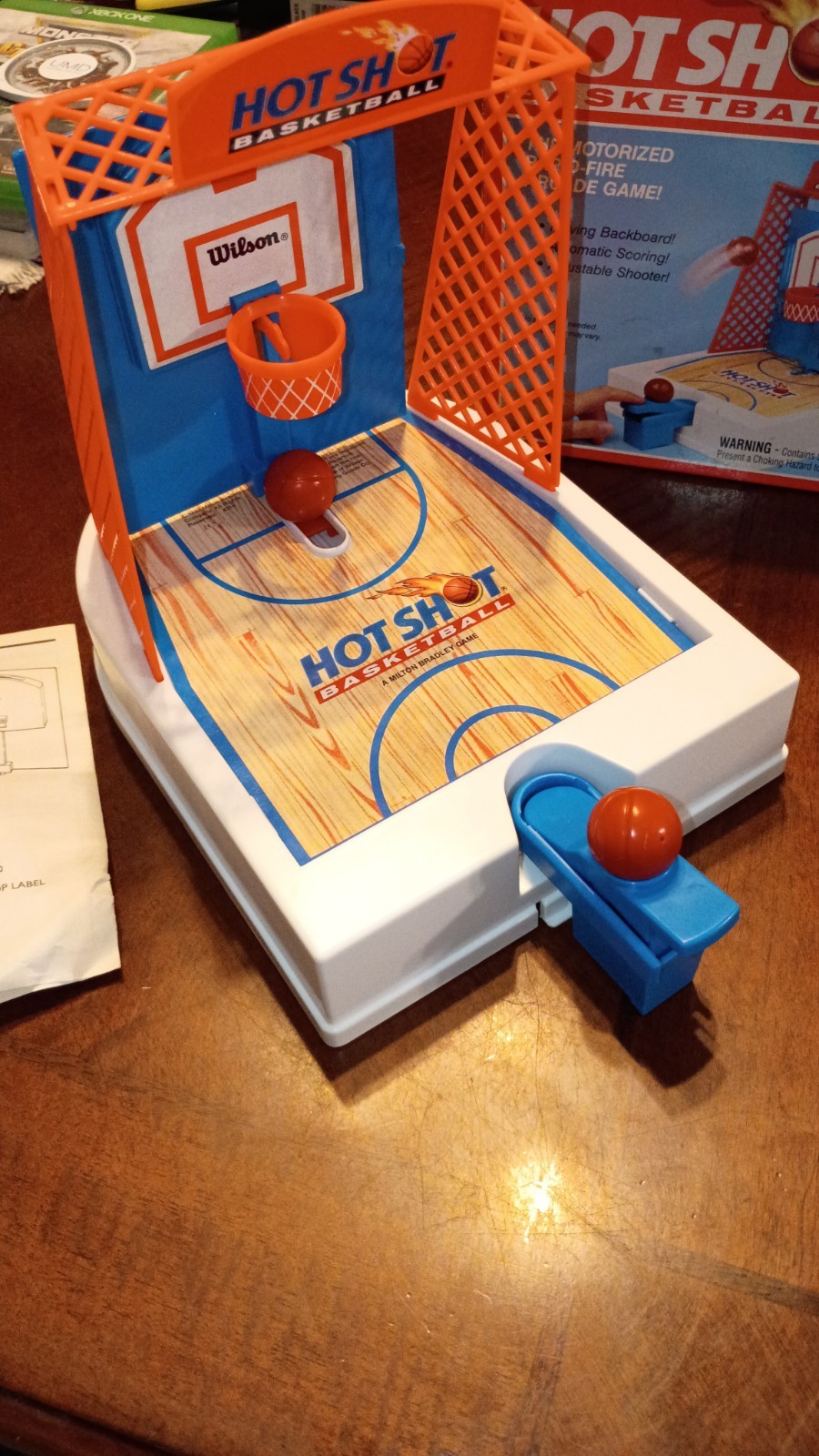 Vintage 1992 MB Milton Bradley Travel Games Hot Shot Hoops NBA Basketball 🏀 CiB
