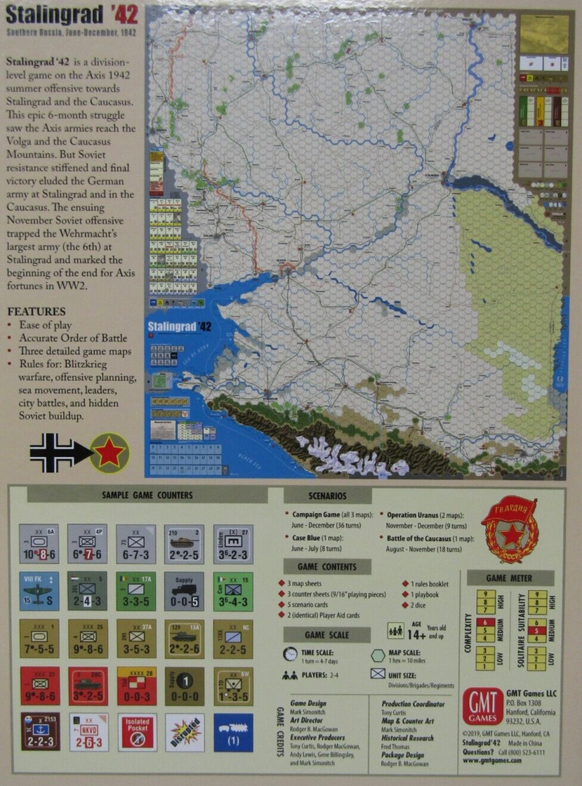 GMT Games: Stalingrad ’42: Southern Russia, June-December, 1942 2nd Ed. NISW