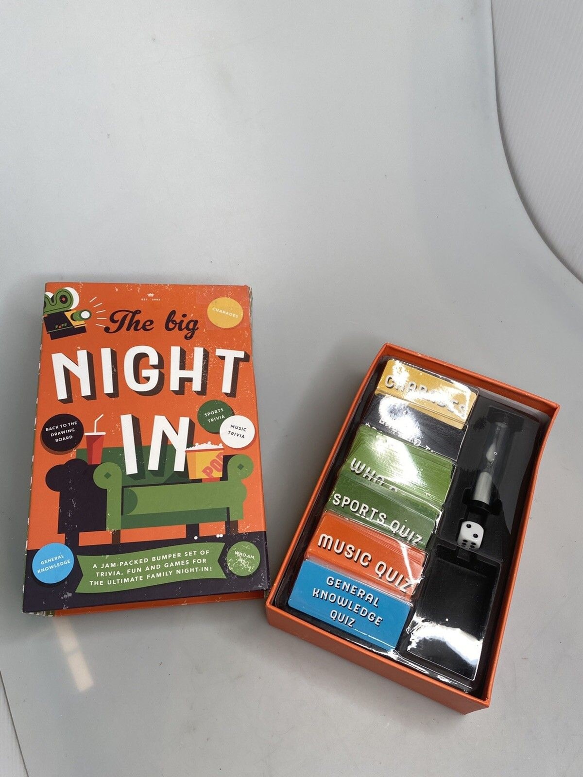 Professor Puzzle The Big Night In Trivia Game Preowned in Box Complete-