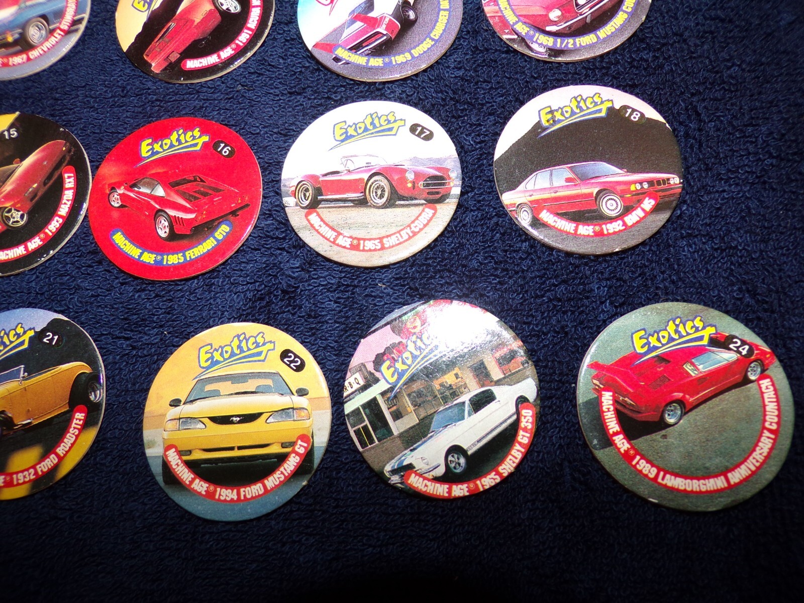 NUMBERS 1 THRU 25 POGS Exotics Assorted Cars Comes With 6 Extra ALL FROM 90’s
