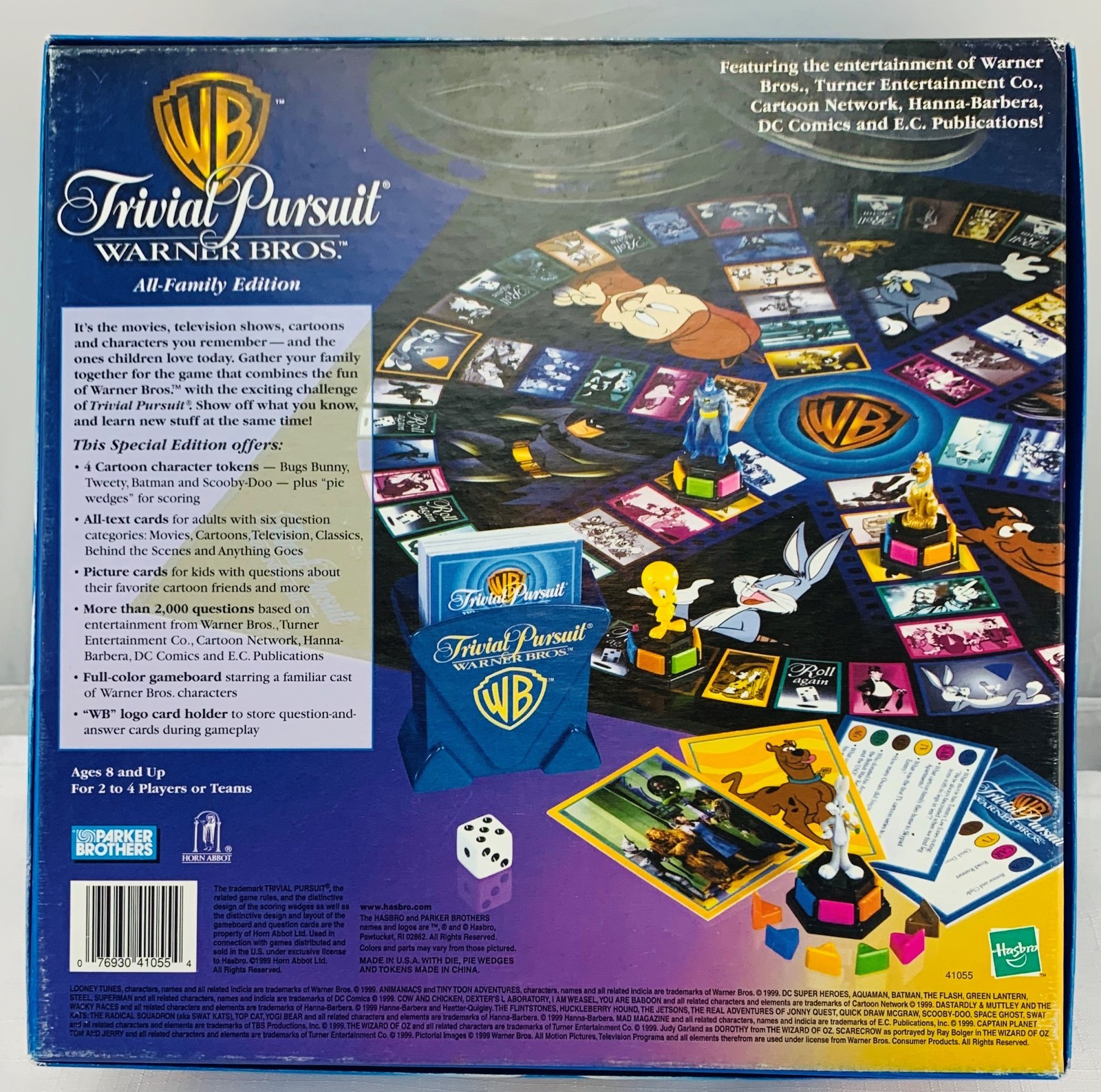 1999 Trivial Pursuit: Warner Bros. All Family Edition Parker Brothers Complete