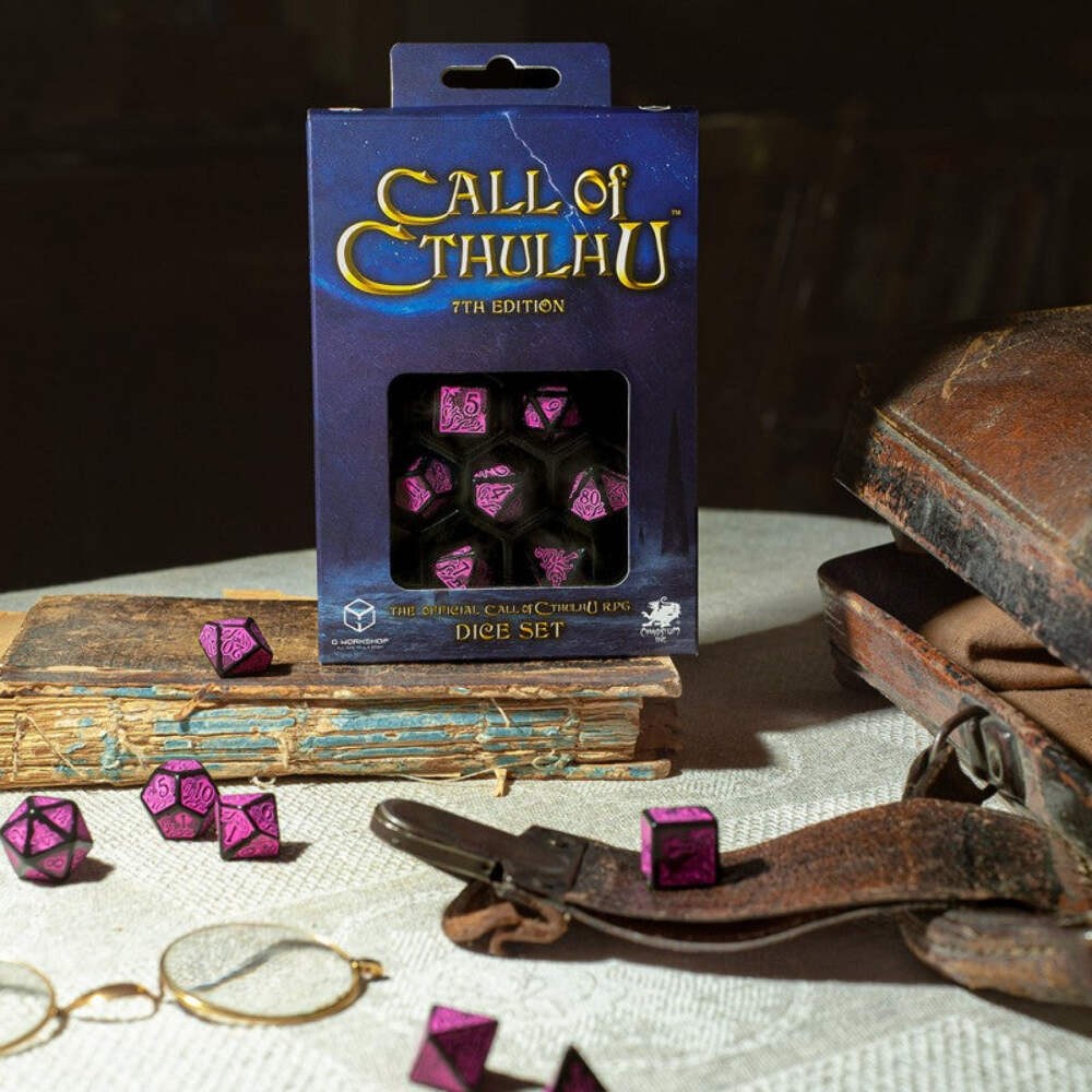 Call of Cthulhu 7th Ed Black Magenta RPG Dice Set Q-Workshop