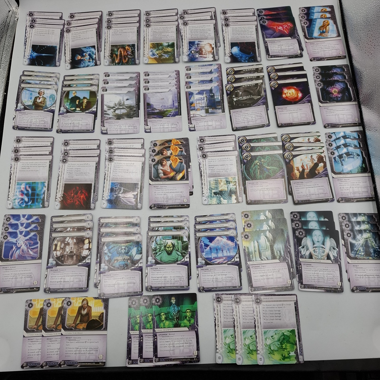 Android Netrunner Card Game Base Set 2012 Plus Expansion Cards INCOMPLETE
