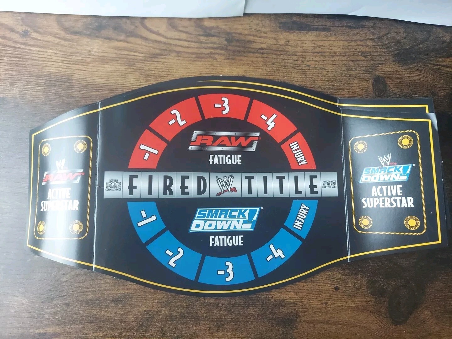 WWE Wrestling DVD Board Game 1st Edition RAW/Smackdown 3 Replacement Fired Title
