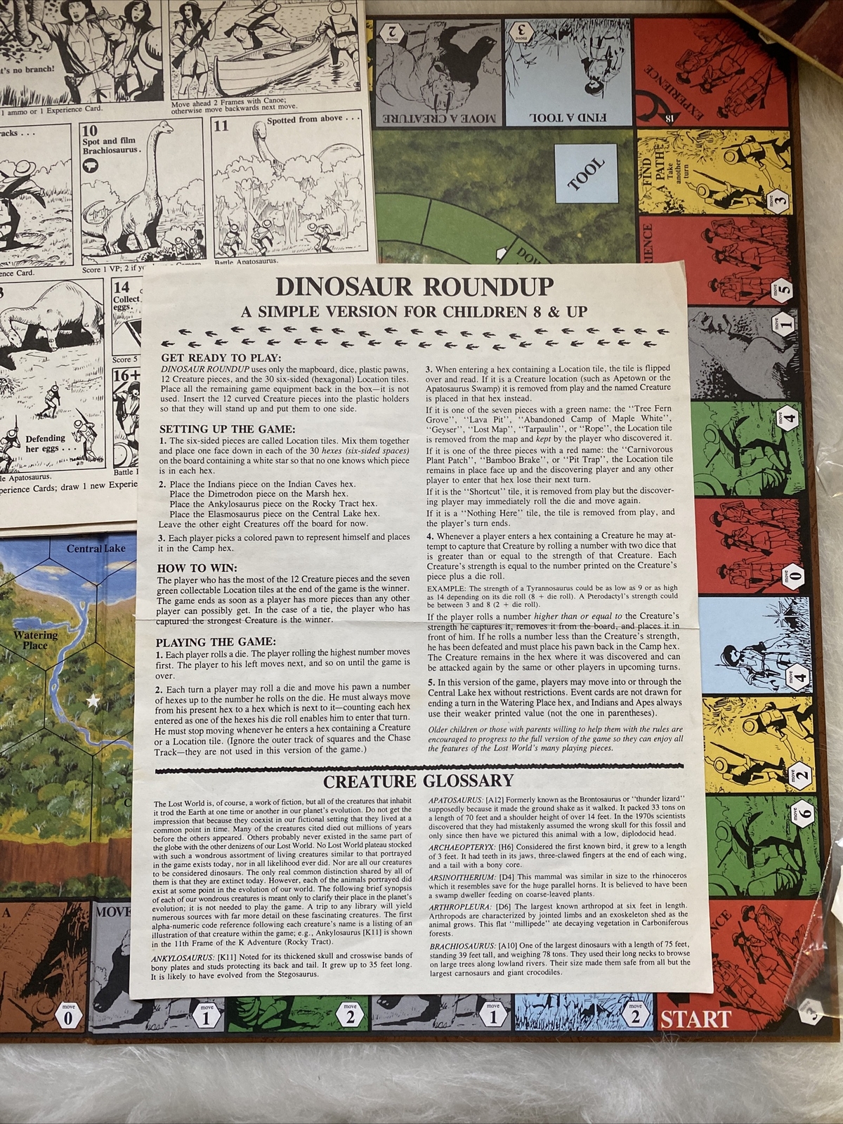 1987 Dinosaurs of the Lost World Boardgame AH Avalon Hill Game Company~EUC