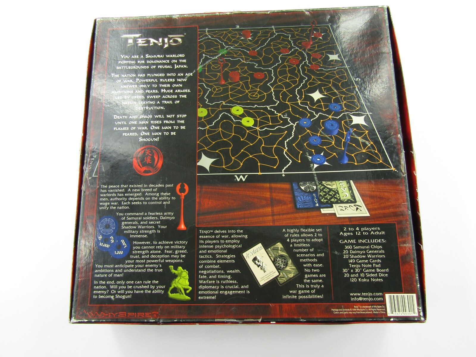 Tenjo Board Game Samurai Warlord Whyspire 1999 Large Box Japanese