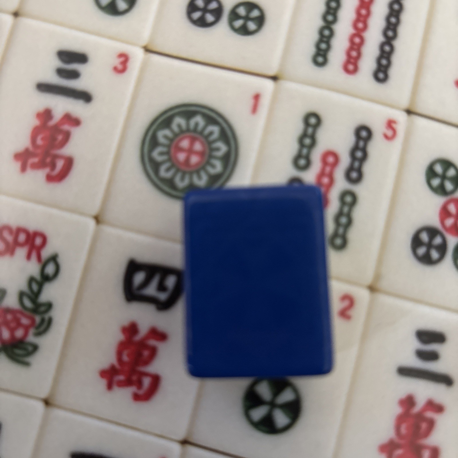 American Mahjong Game Set, “Santorini” with Blue Soft Case