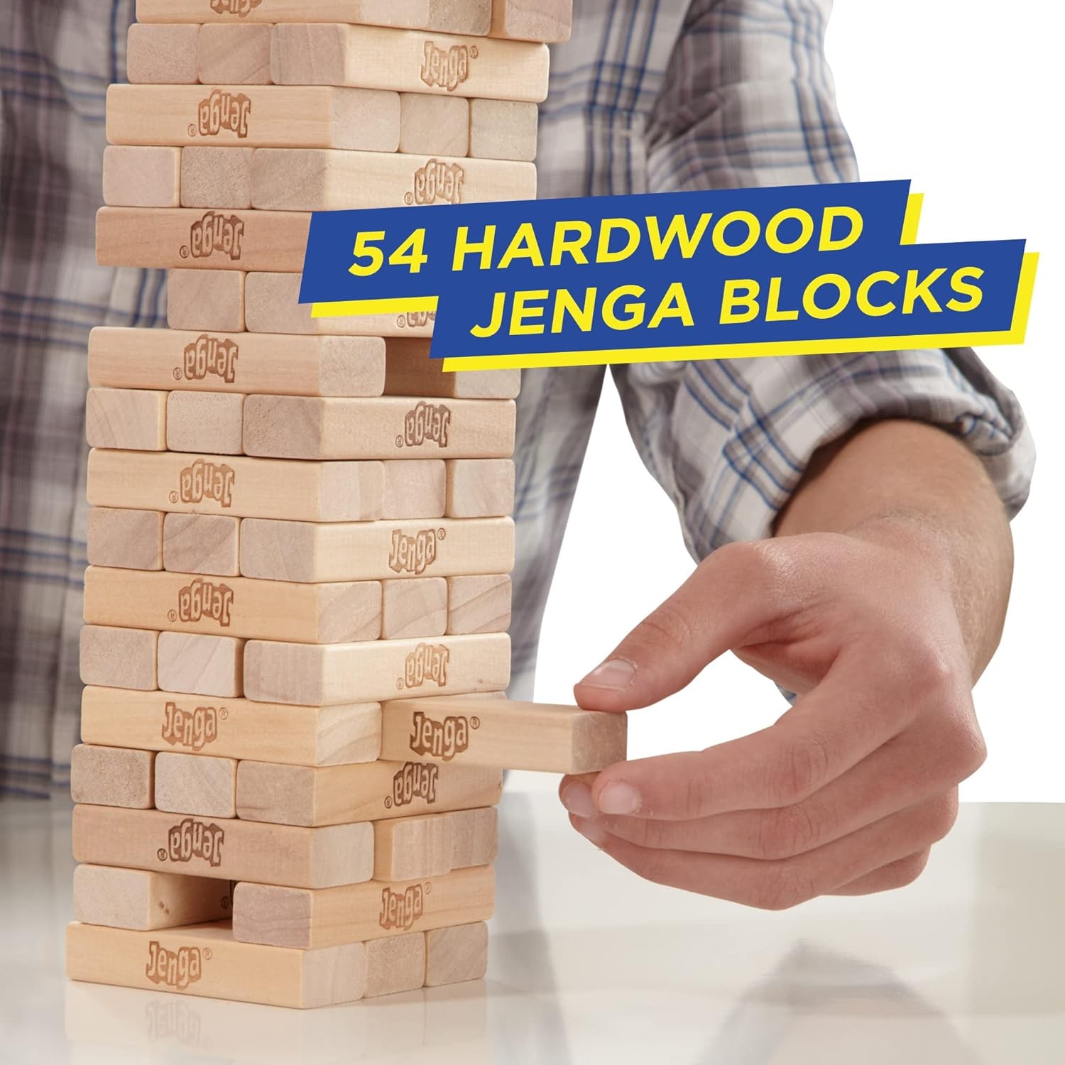Jenga Classic Tower Game | Family Fun | Wood Blocks | Kids Party Game Ages 6+