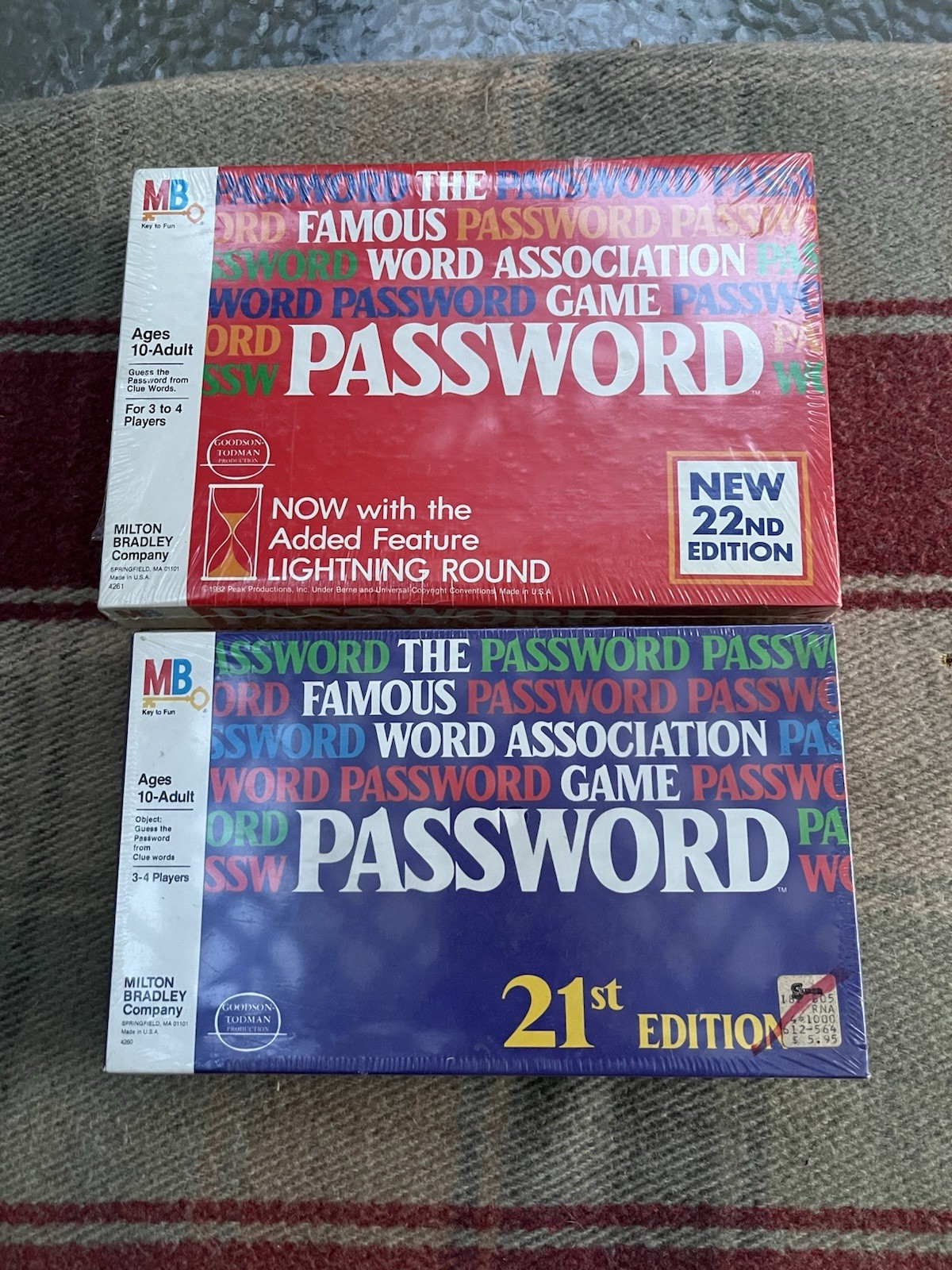 Sealed, Milton Bradley: Password Game. Lot Of 2. NOS