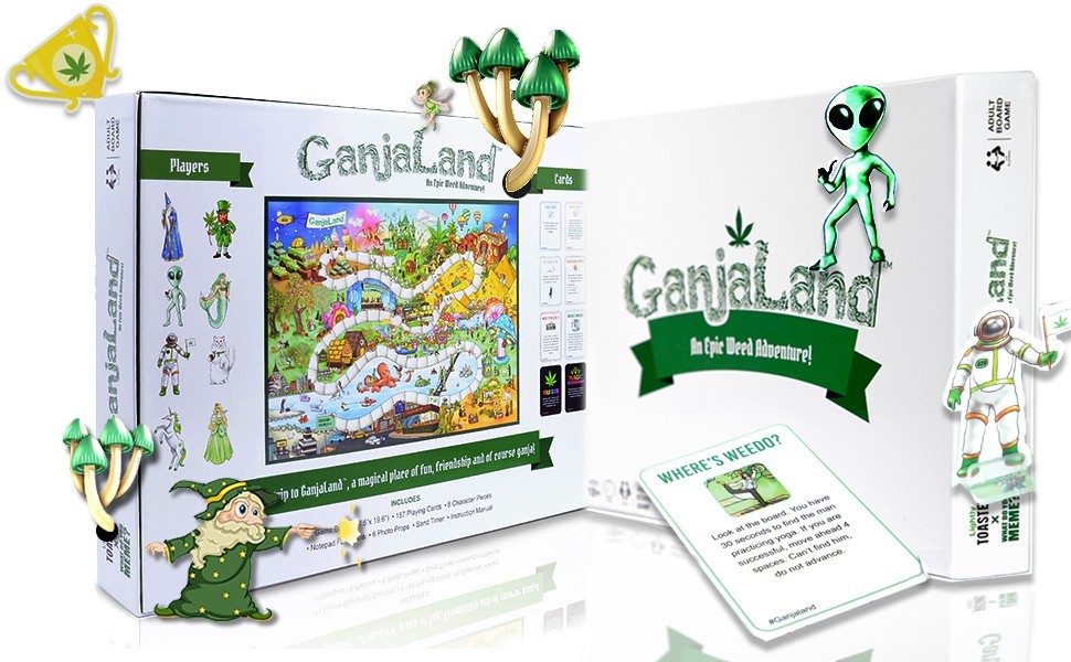 GanjaLand An Epic Weed Adventure Novelty Adult Board Game – New/ Sealed
