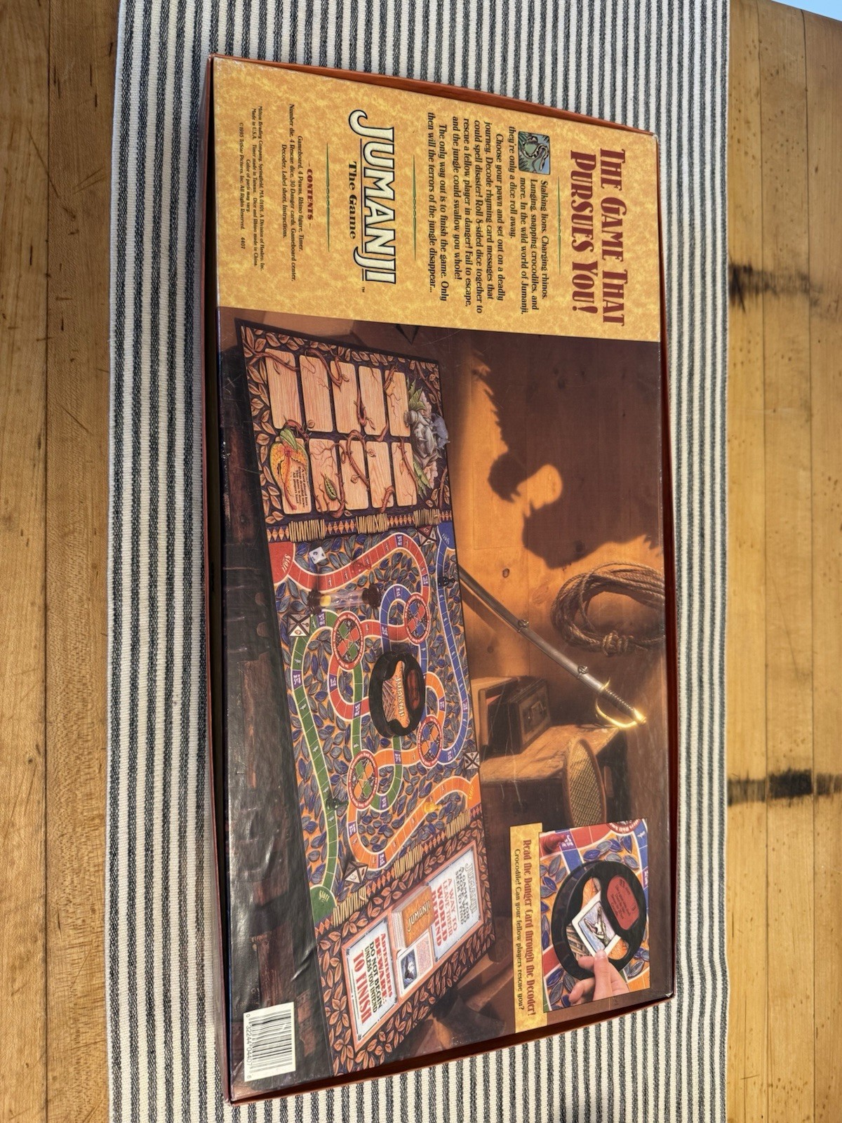 1995 Jumanji Board Game Milton Bradley 1995 Original Movie Edition