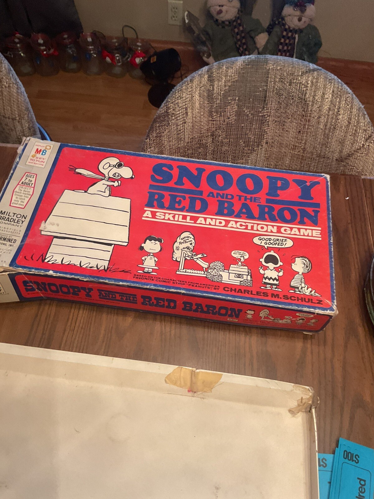 Vintage 1970 Milton Bradley Snoopy and the Red Baron Skill and Action As Is
