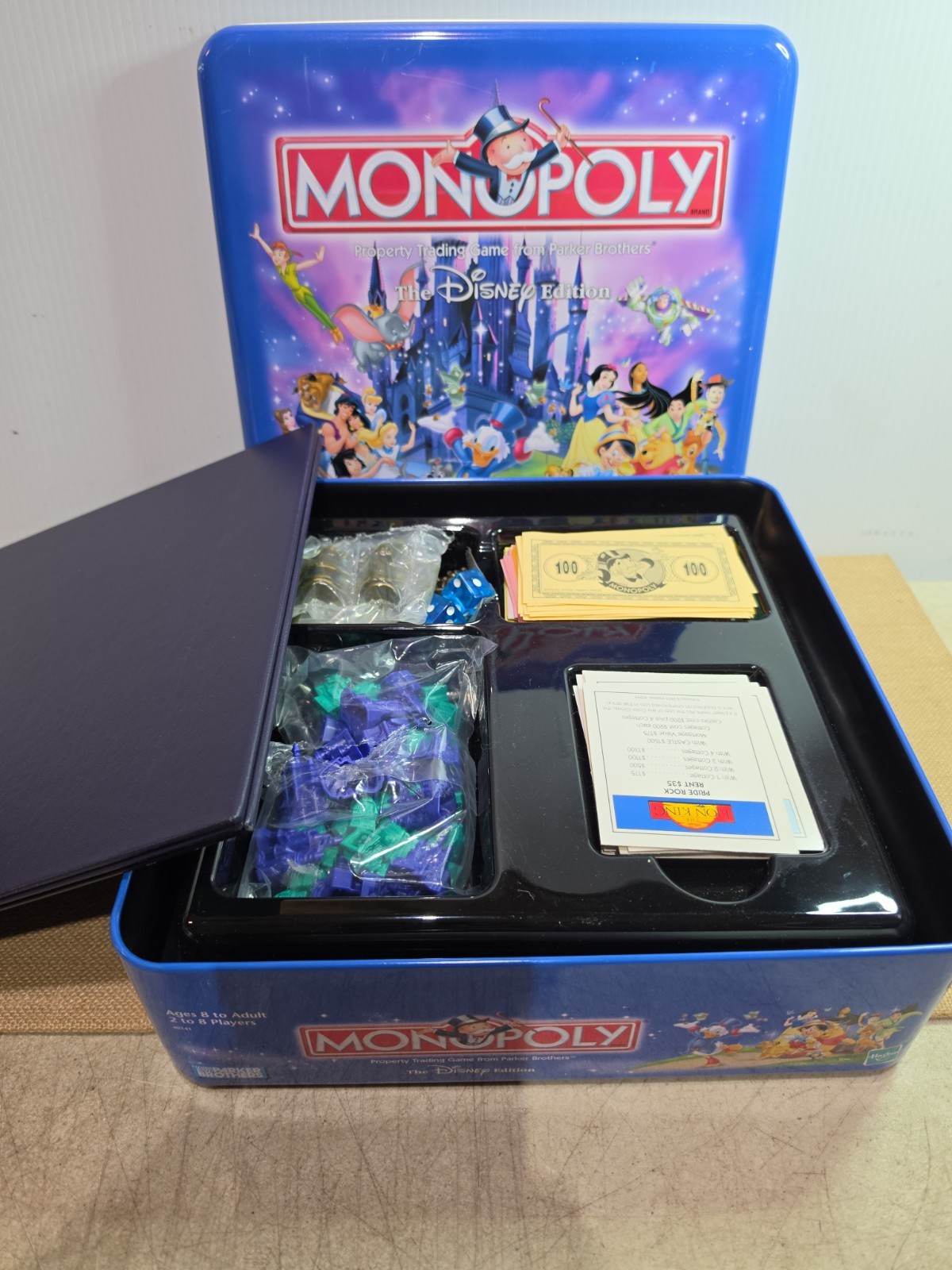 Monopoly The Disney Edition 2001 Exclusive Tin Rare 100% Complete!!