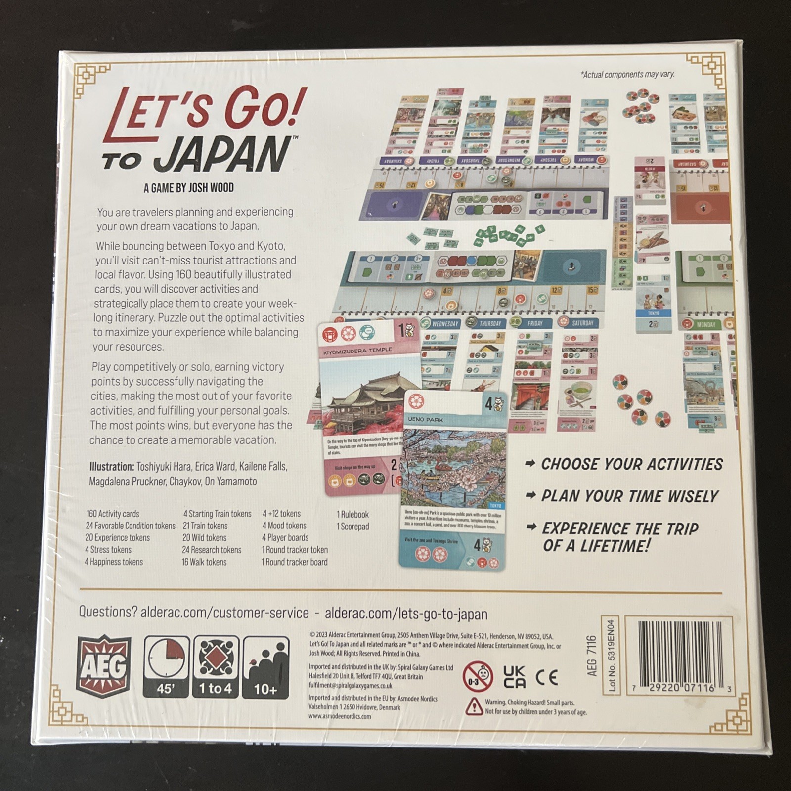LET’S GO TO JAPAN Board Game Cards Tokens Rule Book Scorepad New Sealed NIB