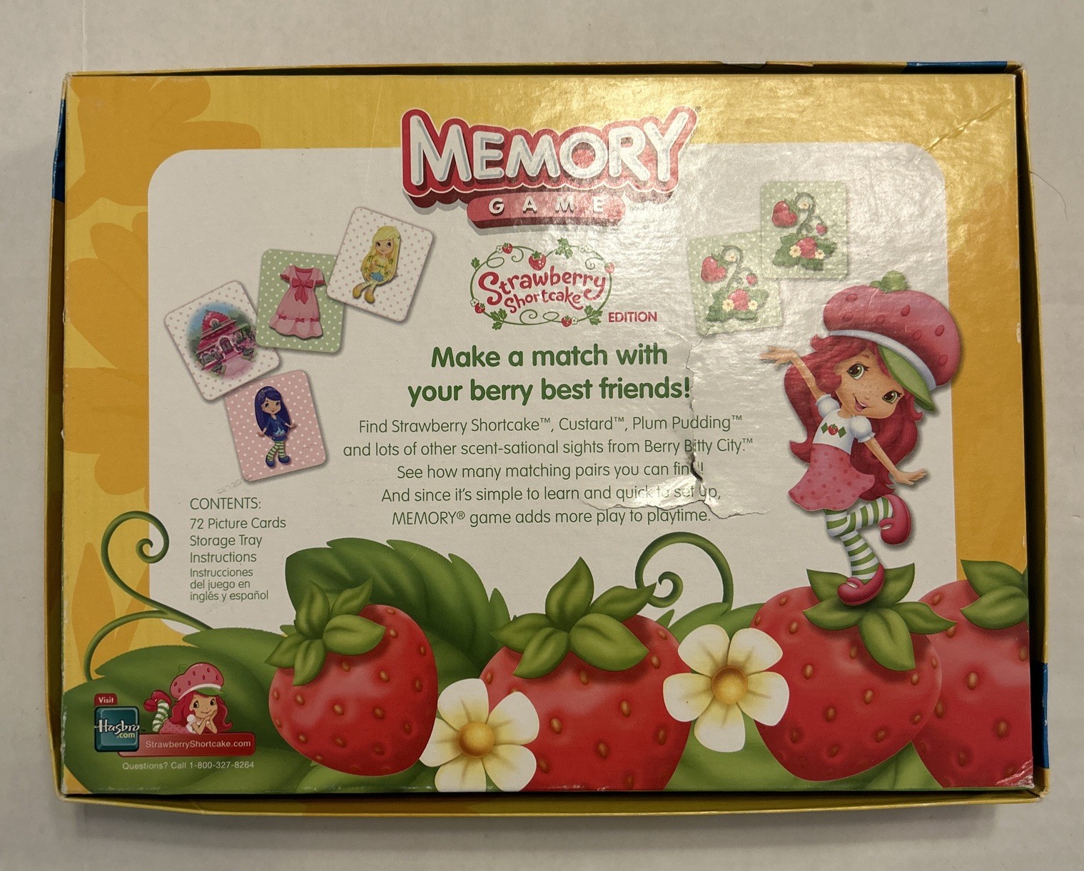Strawberry Shortcake Edition Memory Matching Game – 2009 Hasbro Complete